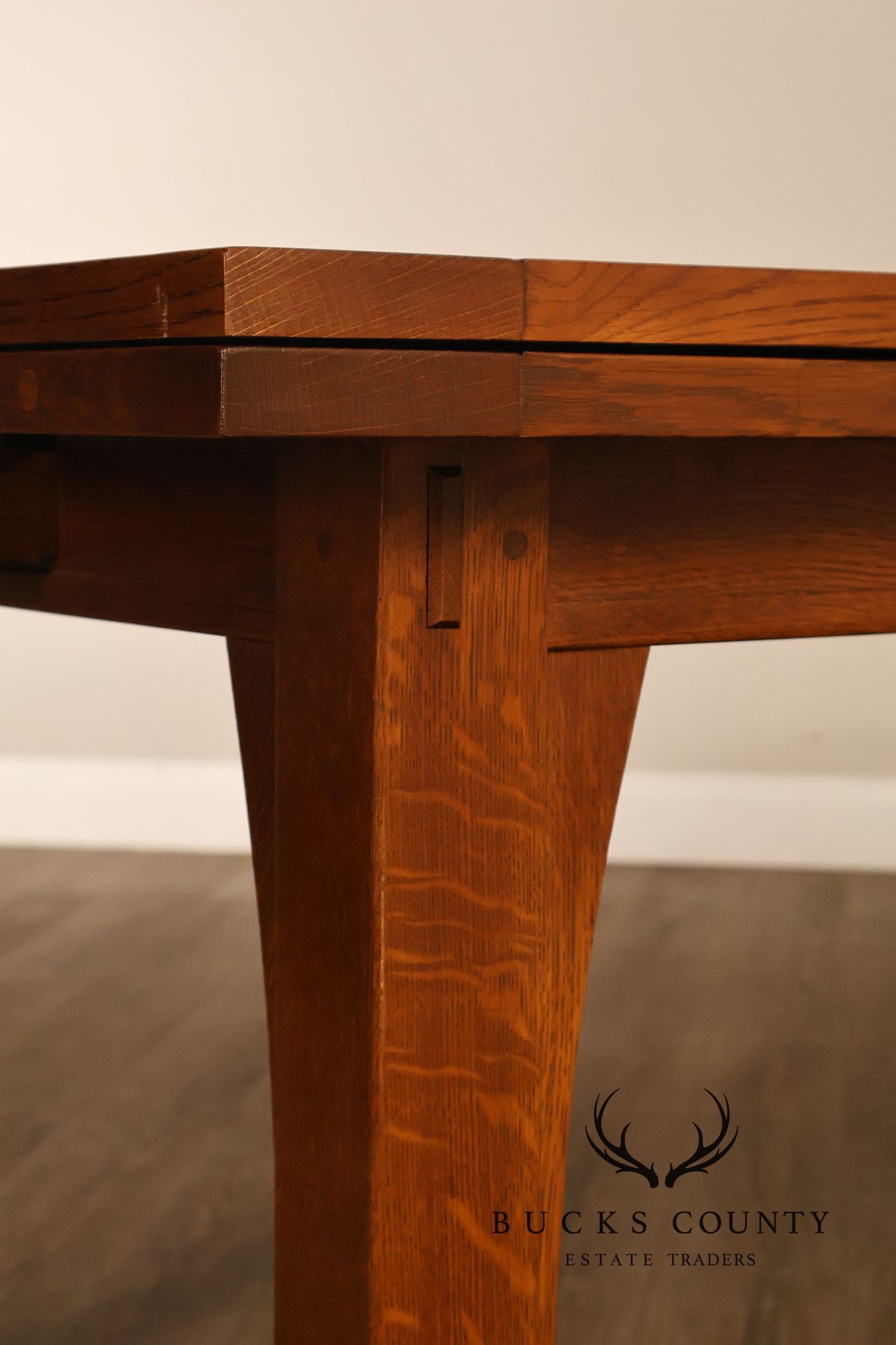Stickley Mission Collection Oak Draw Top Extension Dining Table