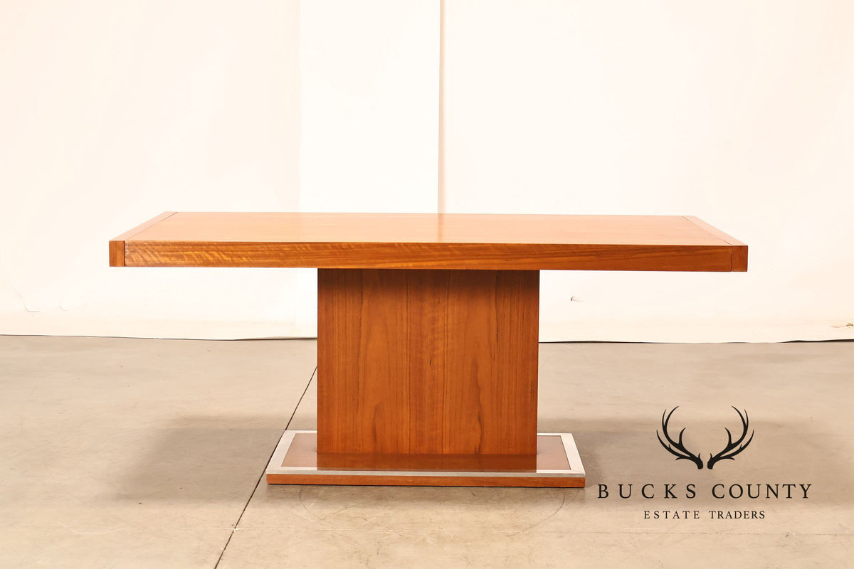Milo Baughman Walnut Pedestal Dining Table