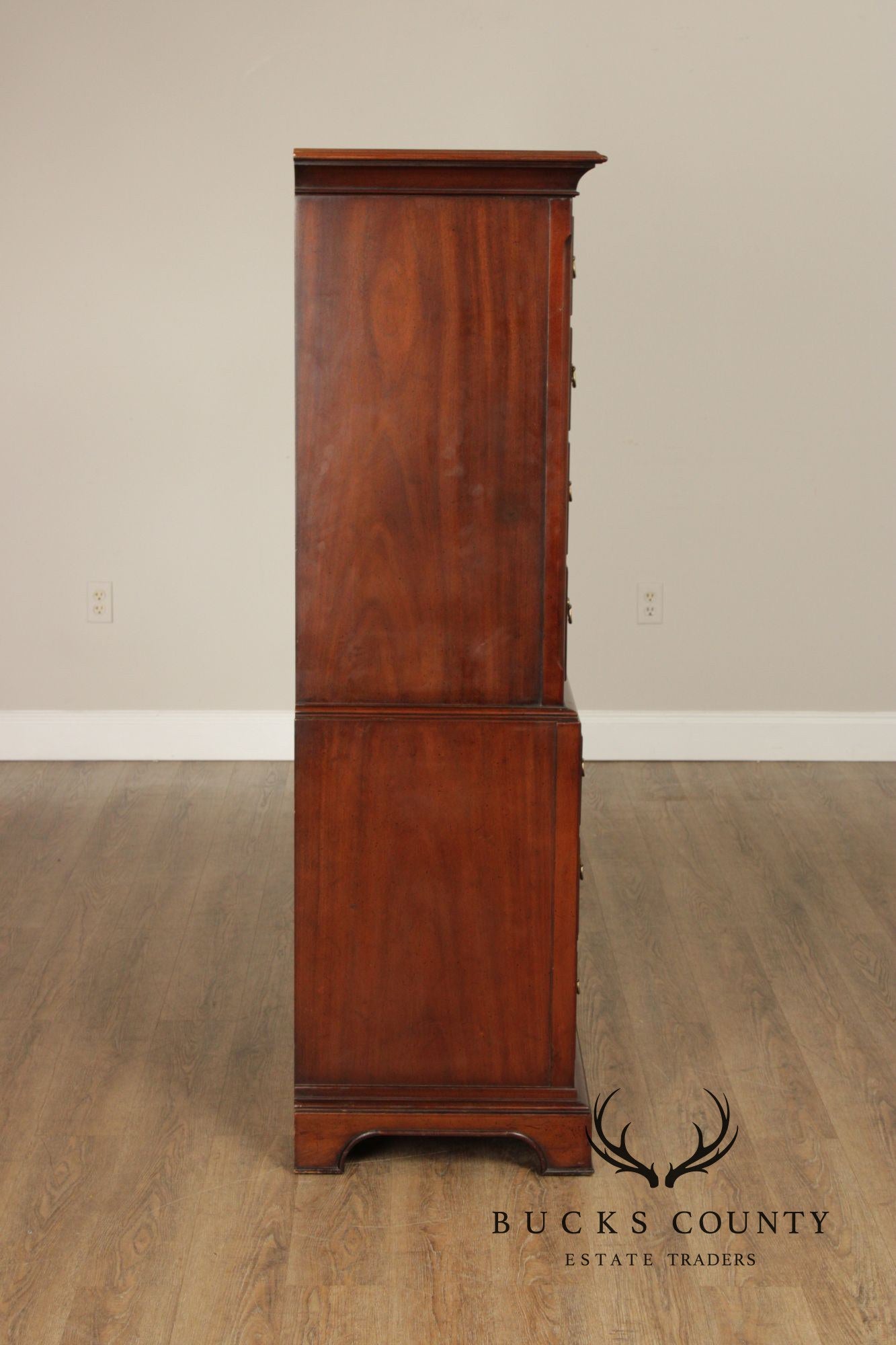Drexel Wallace Nutting Collection Chippendale Style Mahogany Tall Chest