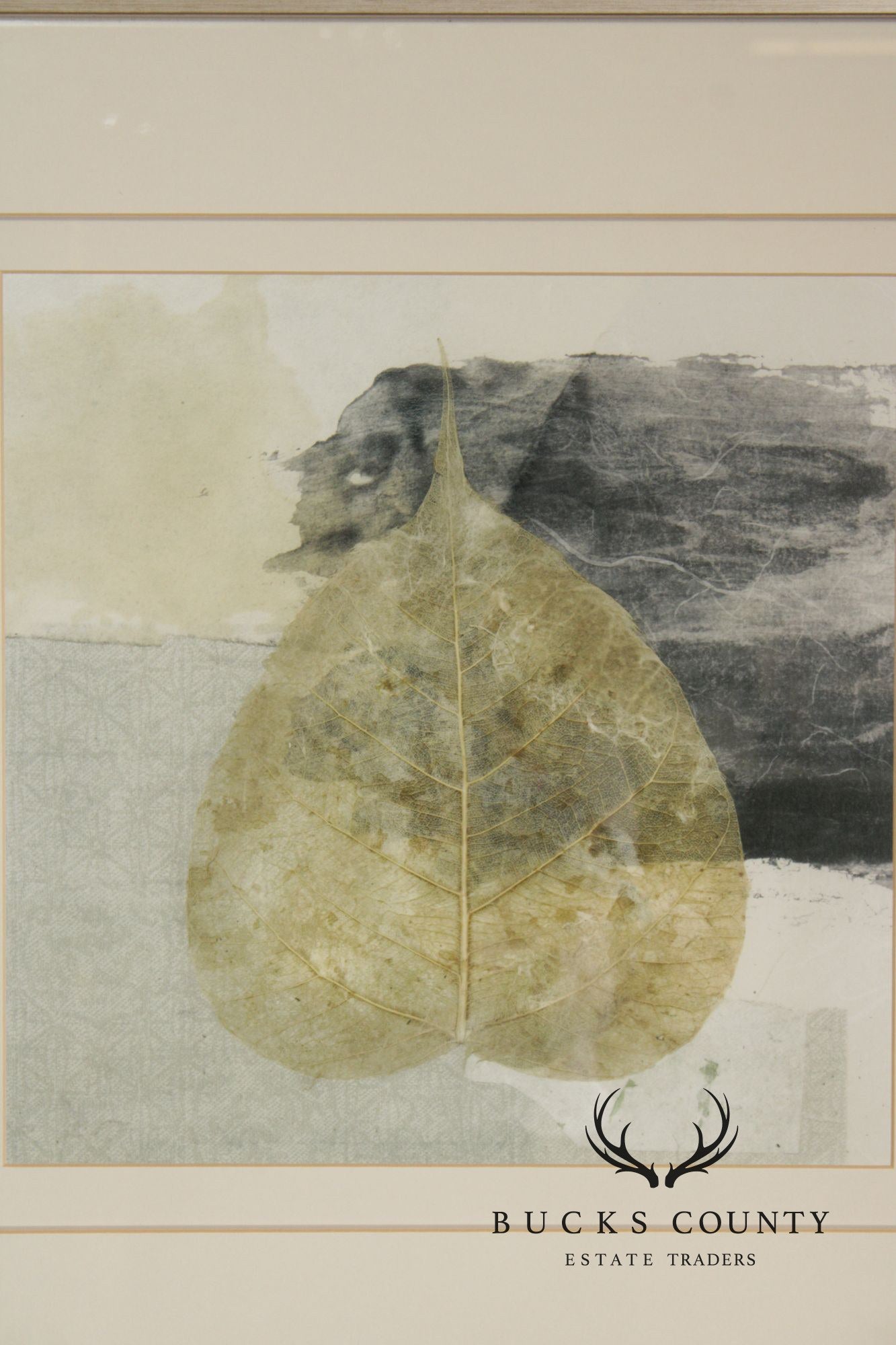 Elena Ray Pair of Botanical Prints, 'Wabi-Sabi Bodhi Leaf Collage 3' and 'Wabi-Sabi Bodhi Leaf Collage 4'