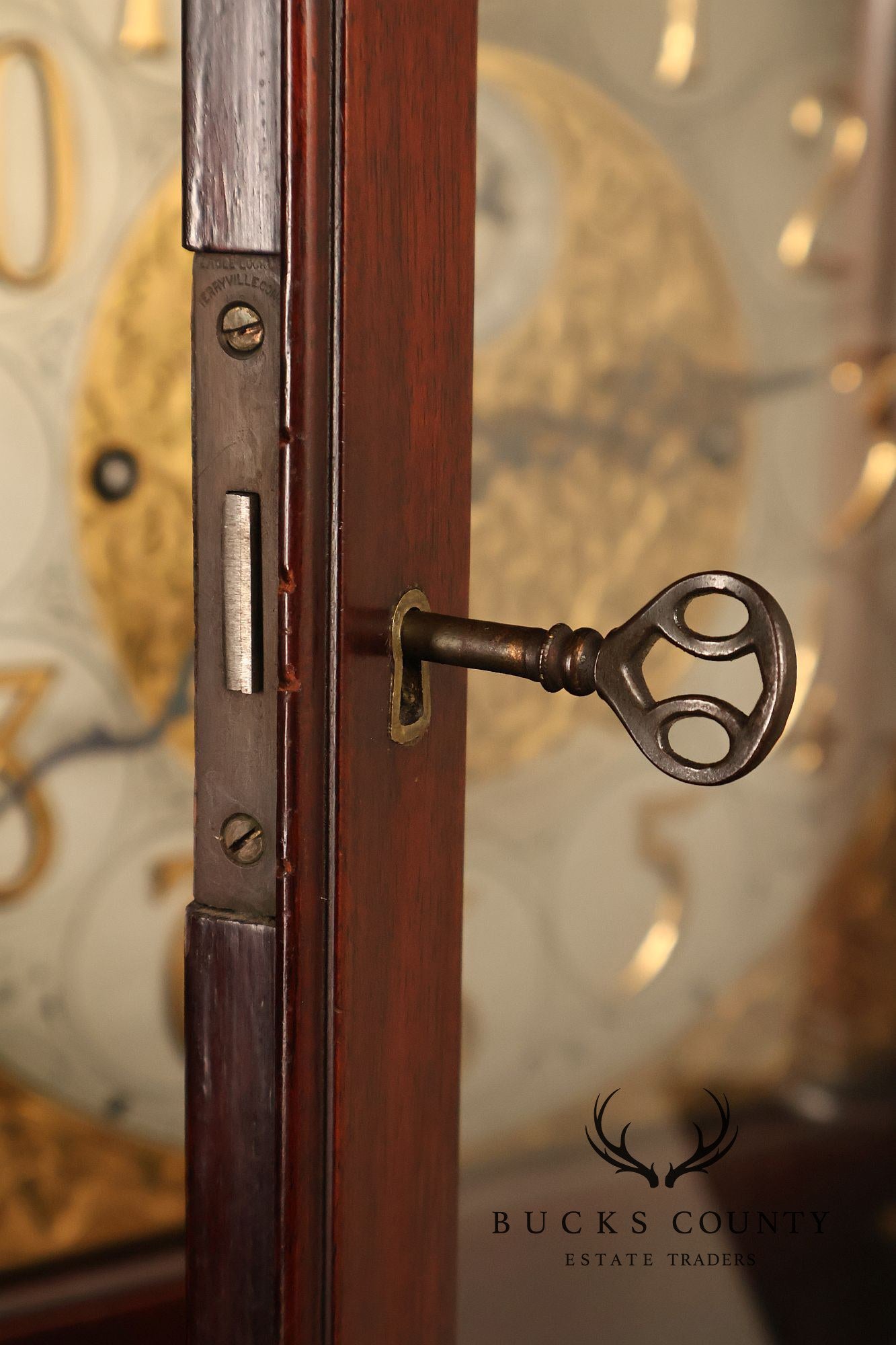 Baily Banks and Biddle Antique Mahogany 9 Tube Grandfather Clock