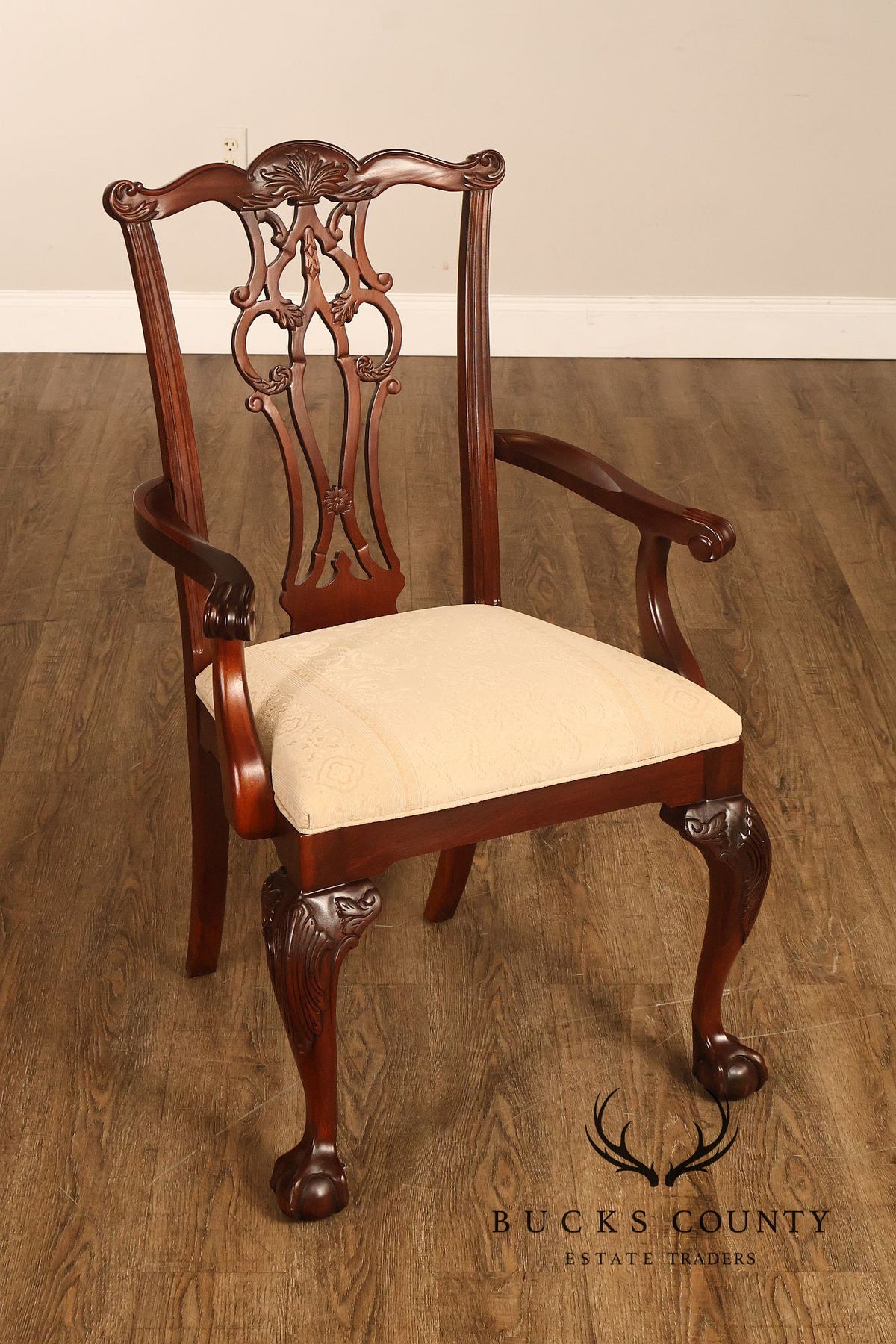 Ethan Allen '18th Century Mahogany' Set of Eight Dining Chairs