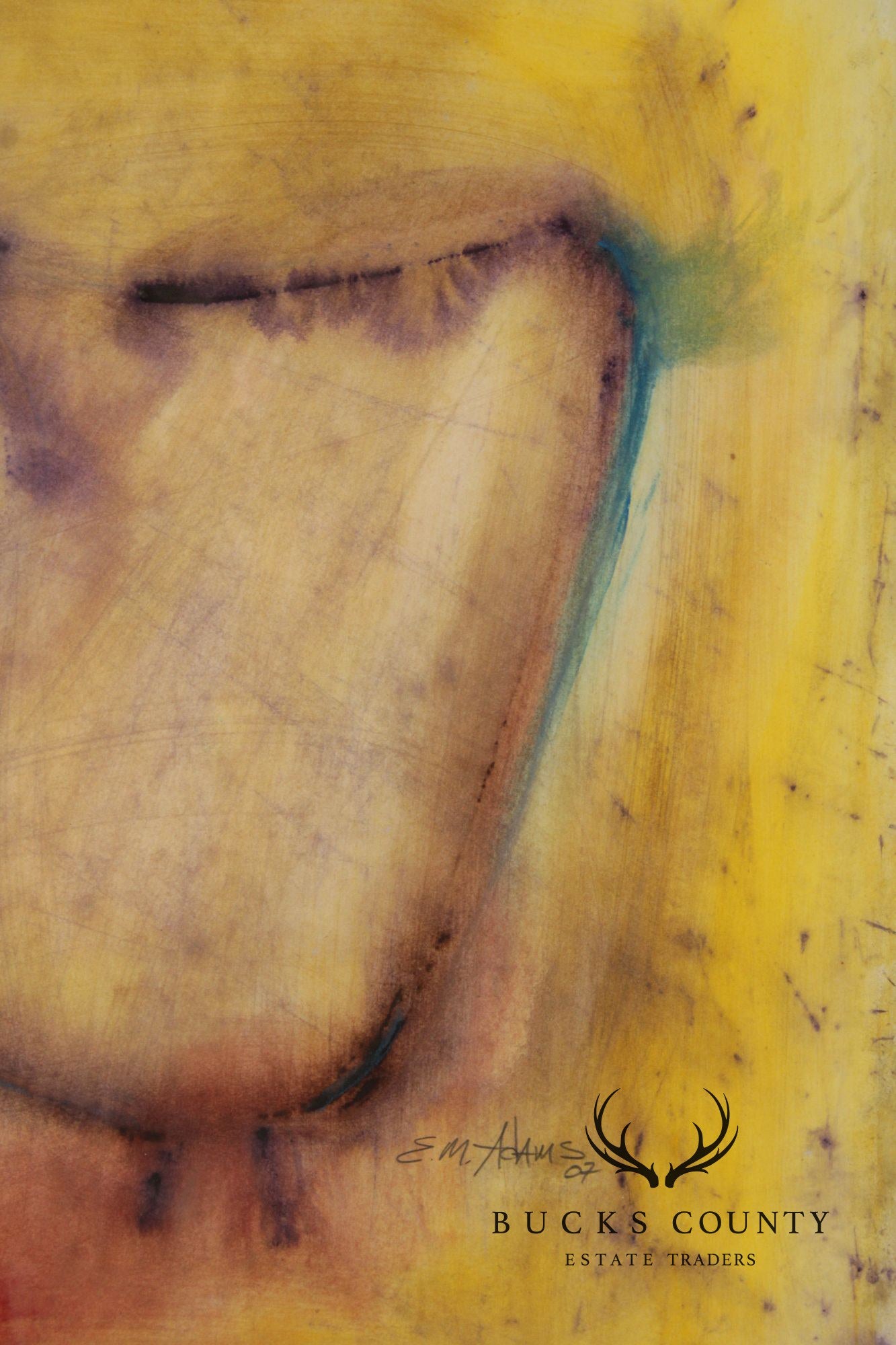 Edward M. Adams Abstract Oil Painting, Lamb