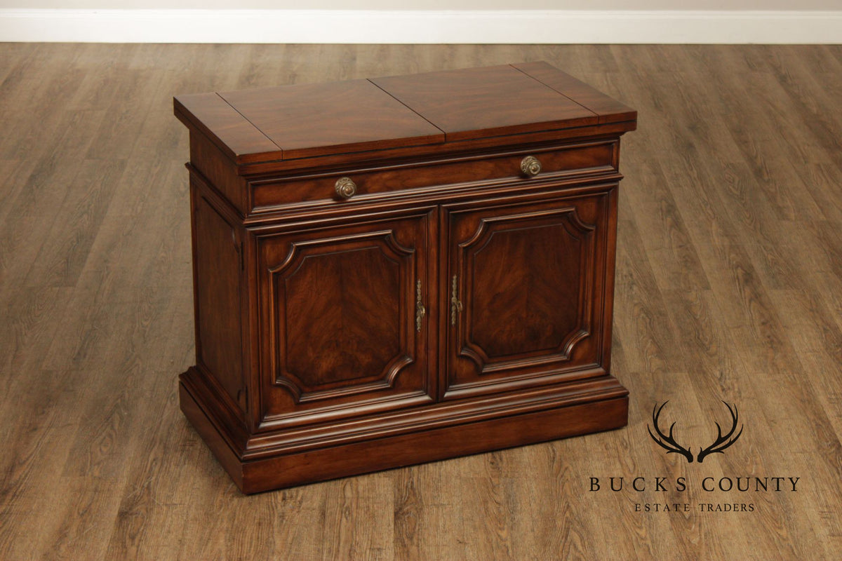 Karges Burl Walnut Flip-Top Server