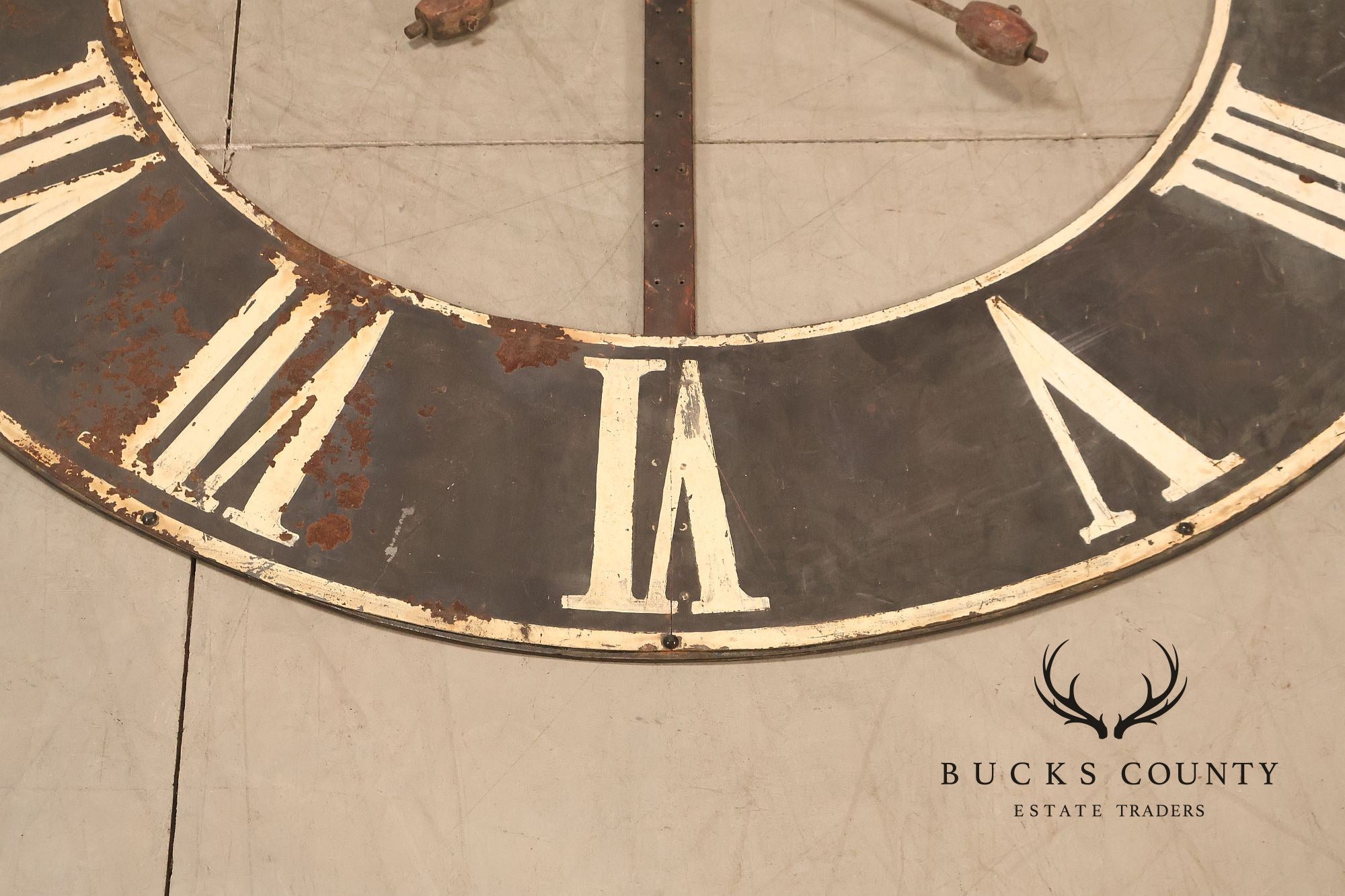 Large Antique Style Paris Clock Face Wall Decor