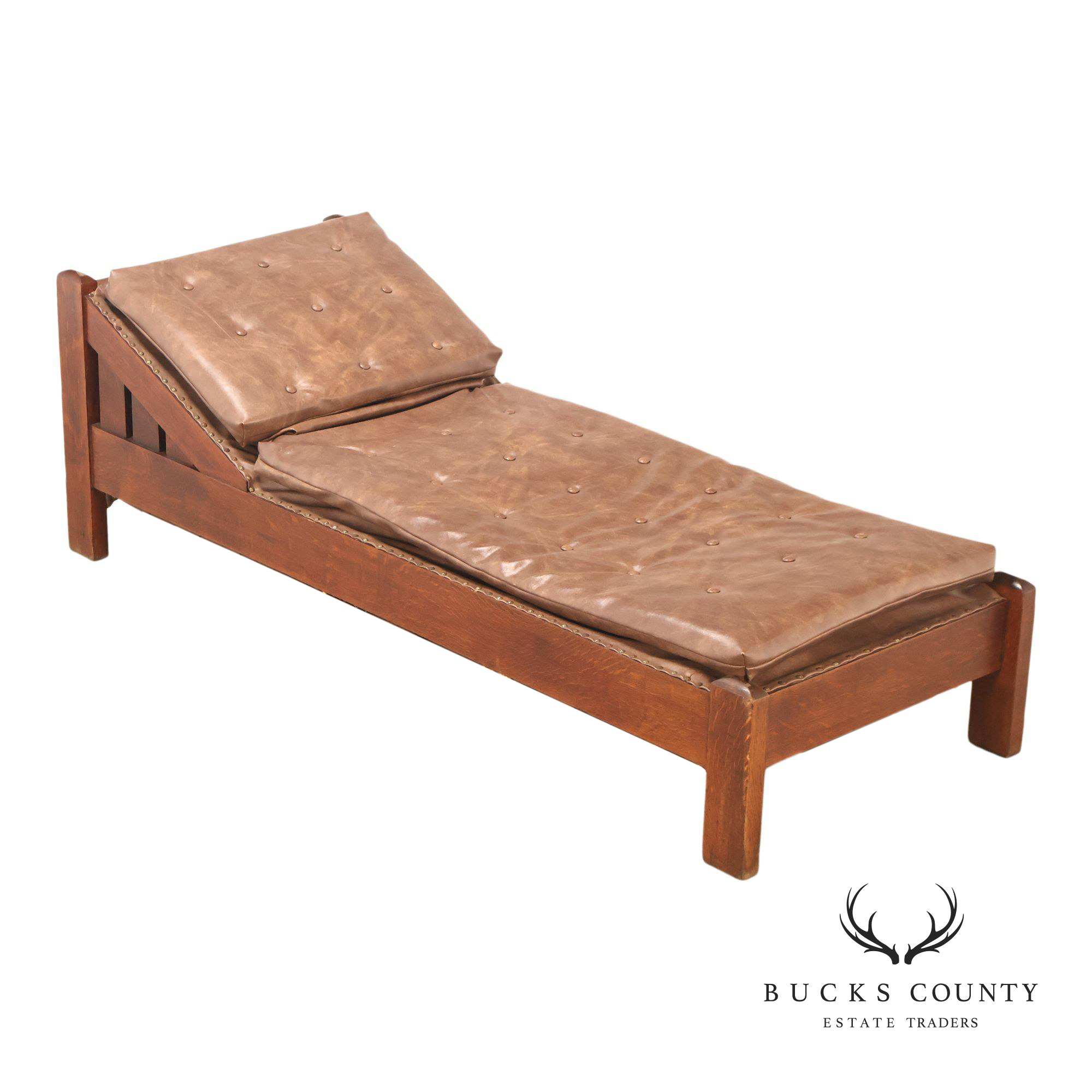 J.M. Young No. 295 Mission Style Oak Daybed