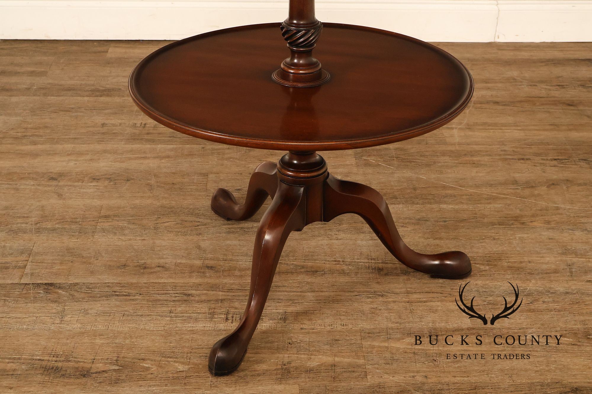 Kittinger Colonial Williamsburg CW 25 George III Style Mahogany Dumbwaiter Table