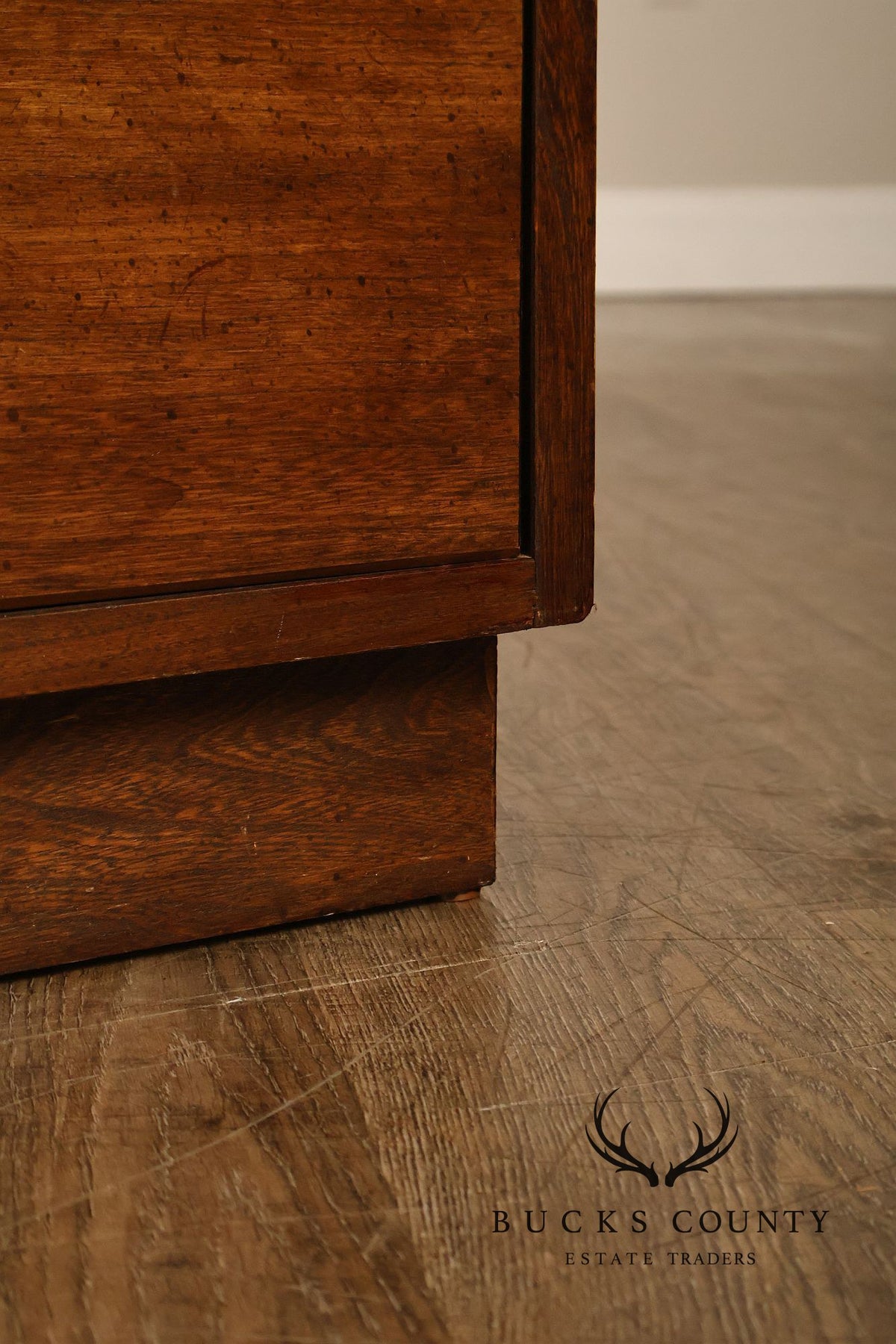Stanley Campaign Style Pair of Walnut Bedside Chests