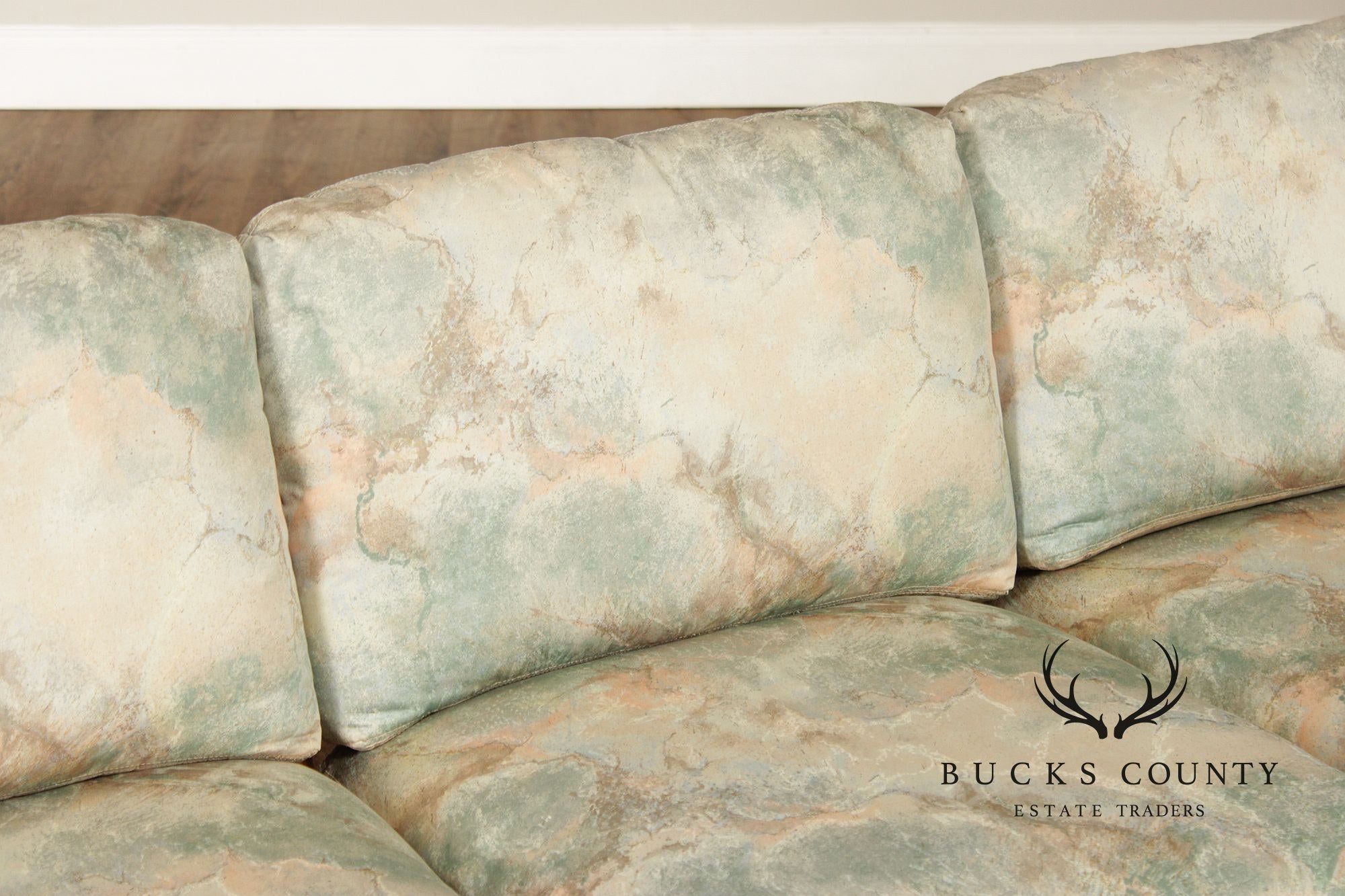 McGuire Organic Modern Rattan Three Cushion Sofa