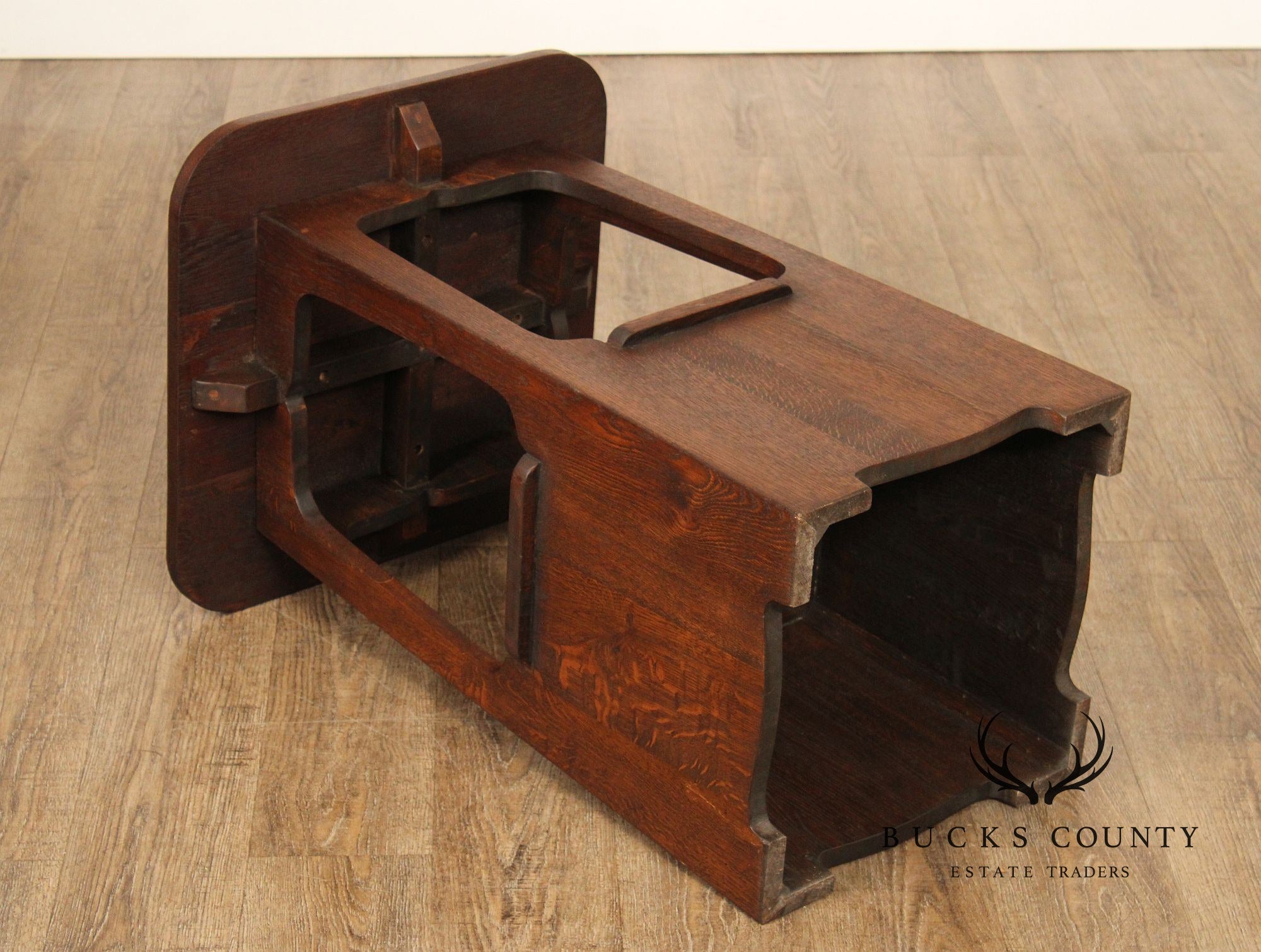 Antique Arts & Crafts Oak Pagoda Tabouret Table