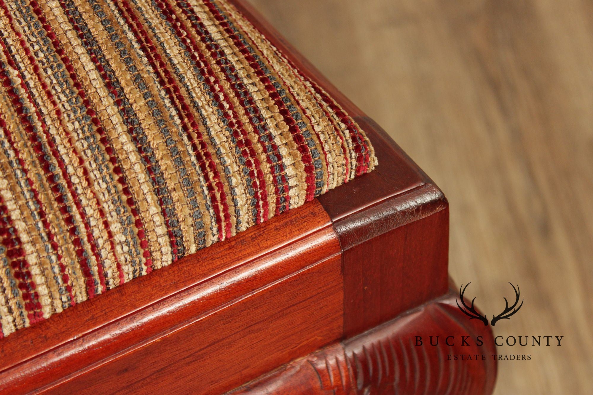 Chippendale Style Set of Four Carved Mahogany Dining Chairs