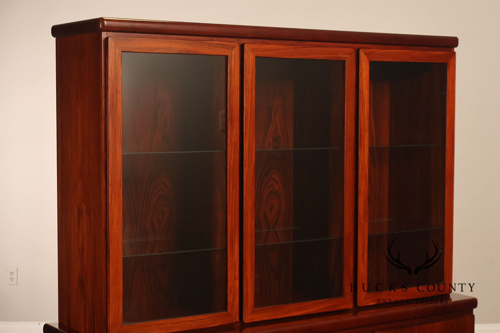 Skovby Danish Modern Rosewood Display China Cabinet
