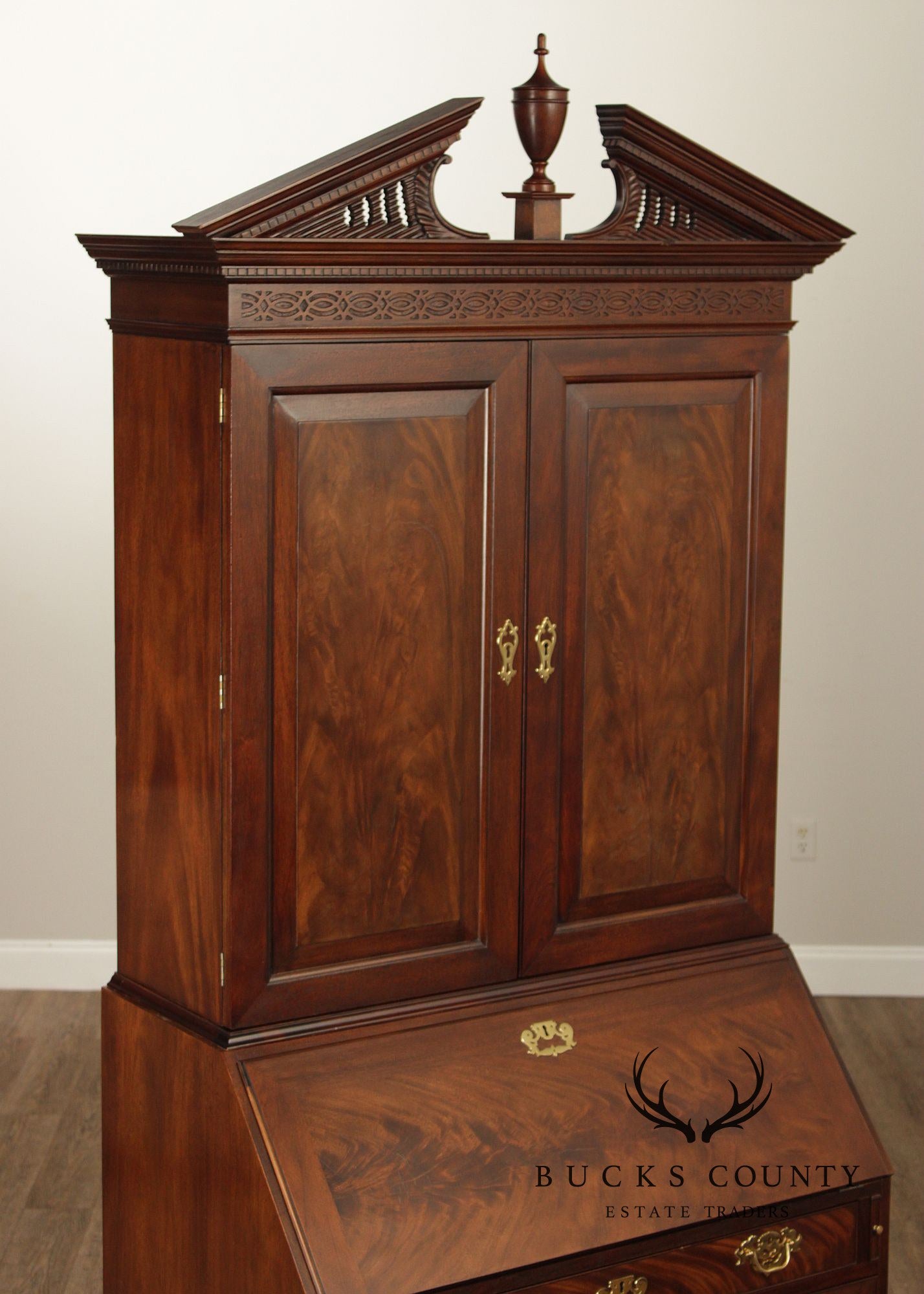 Baker Historic Charleston Collection Chippendale Style Mahogany Secretary Desk