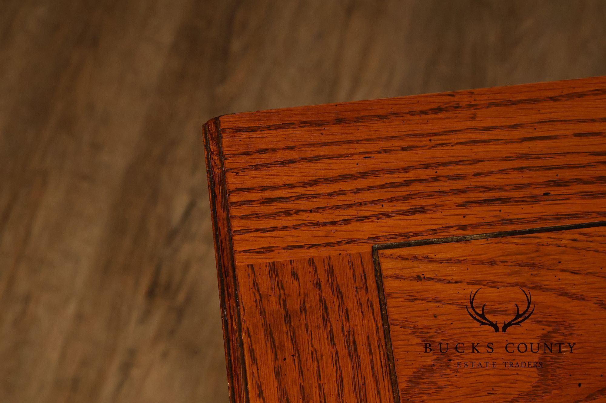 Hickory Chair Company Oak Three Drawer Console Sofa Table