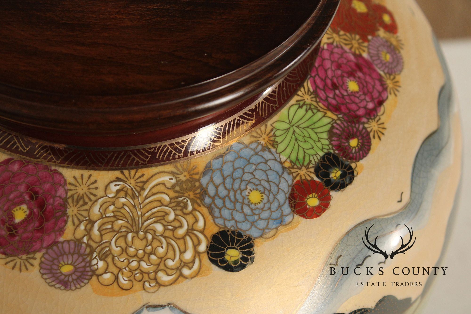 Frederick Cooper Asian Style Porcelain Ginger Jar Table Lamp