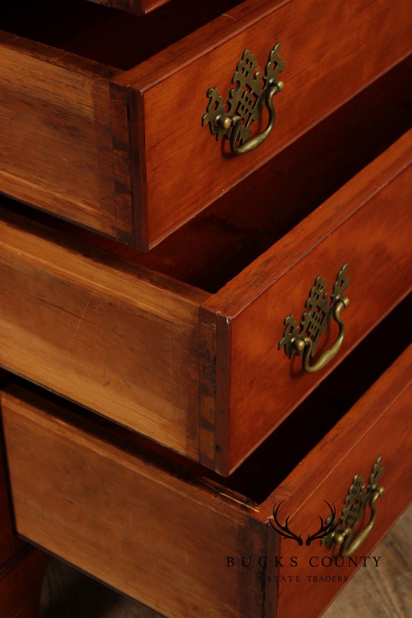 Antique Hepplewhite Style Cherry Slant Front Desk