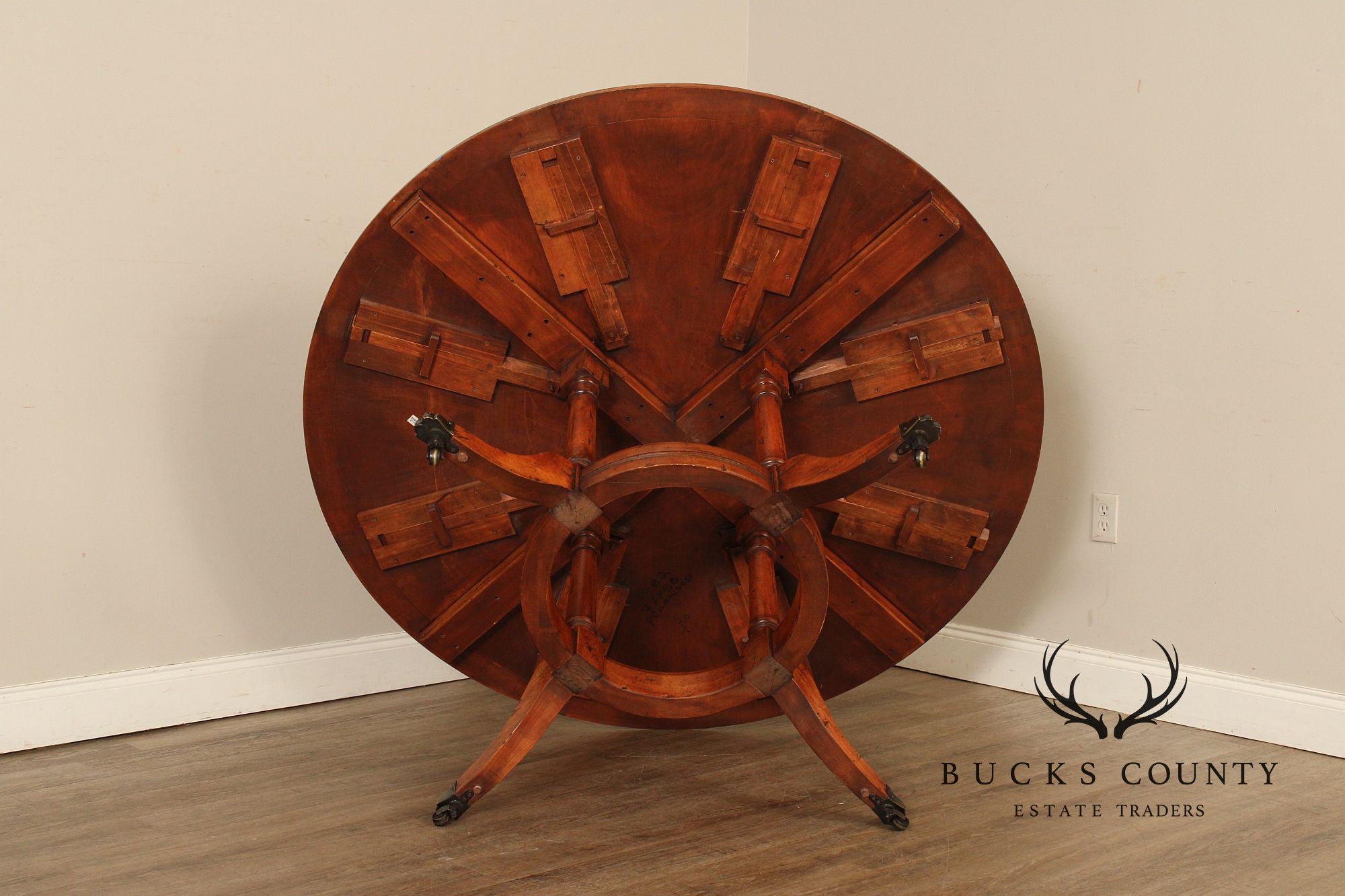 Guy Chaddock Expandable Round Pedestal Dining Table