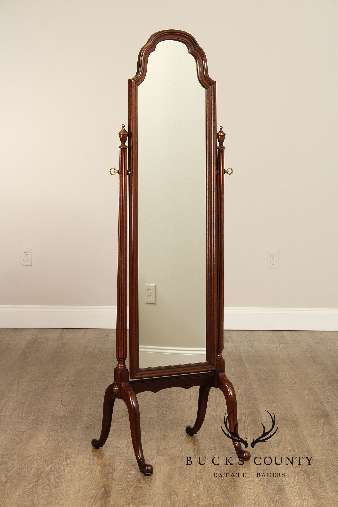 Ethan Allen 'Georgian Court' Cherry Cheval Mirror