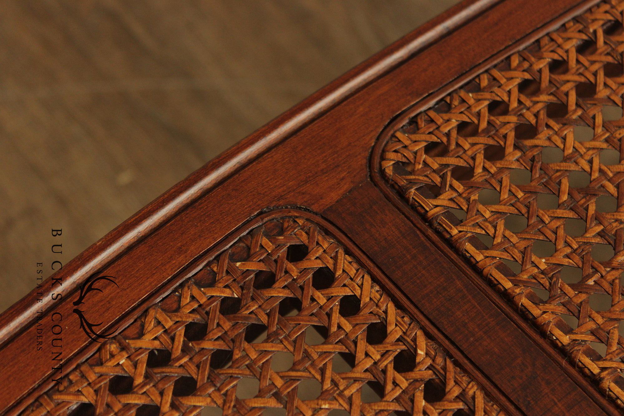 Italian Provincial Style Cane Seat Bench