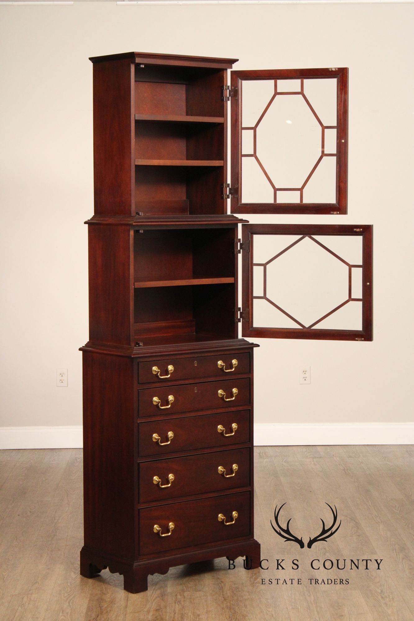 Hickory Chair Winterthur Country Estate Collection Mahogany Bookcase Cabinet