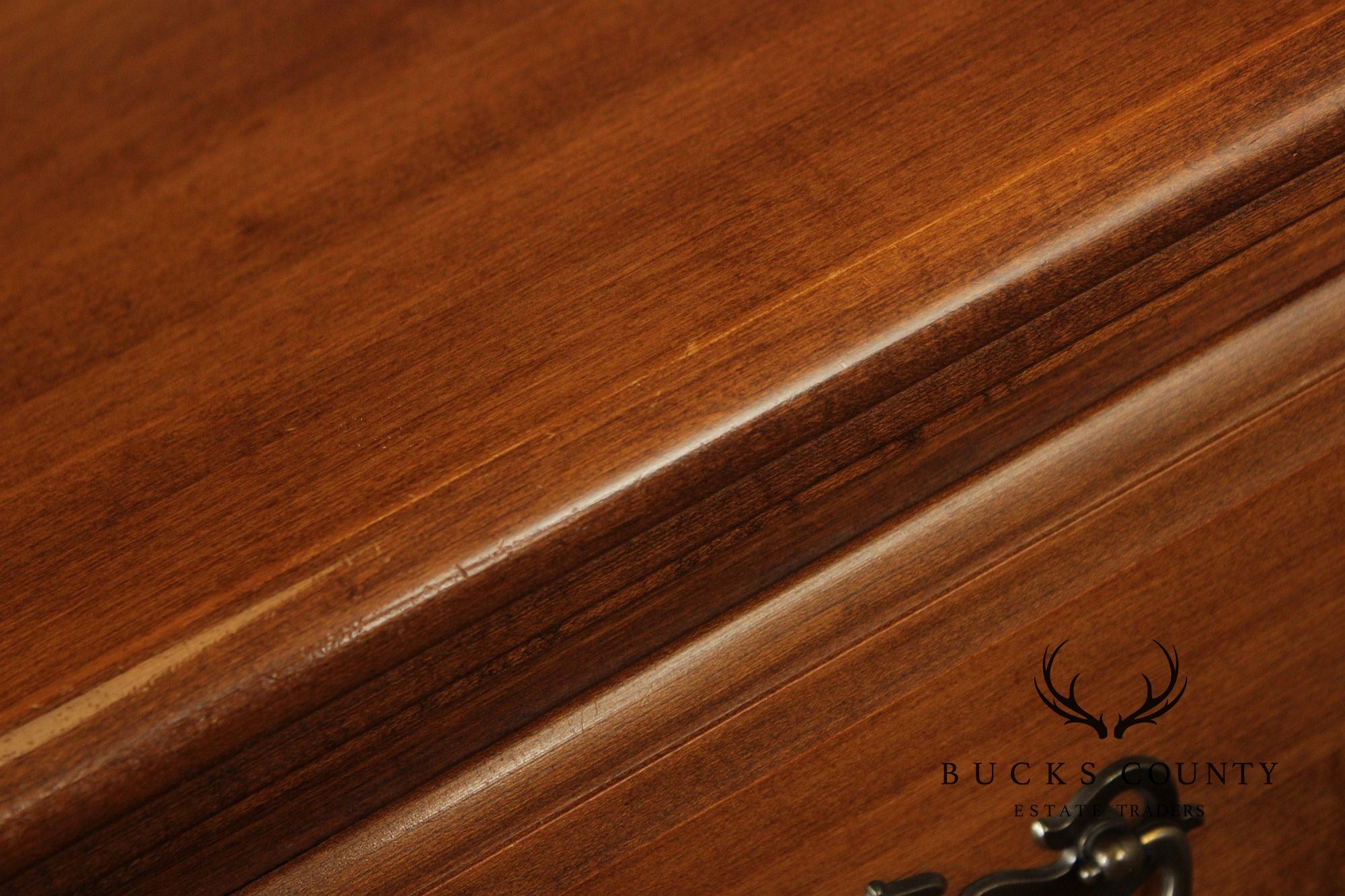 Solid Maple Colonial Revival Style Vintage Sideboard Buffet