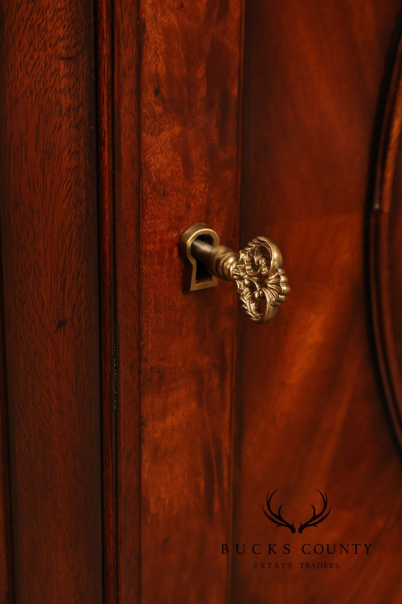 Theodore Alexander Mahogany Concave Side Cabinet