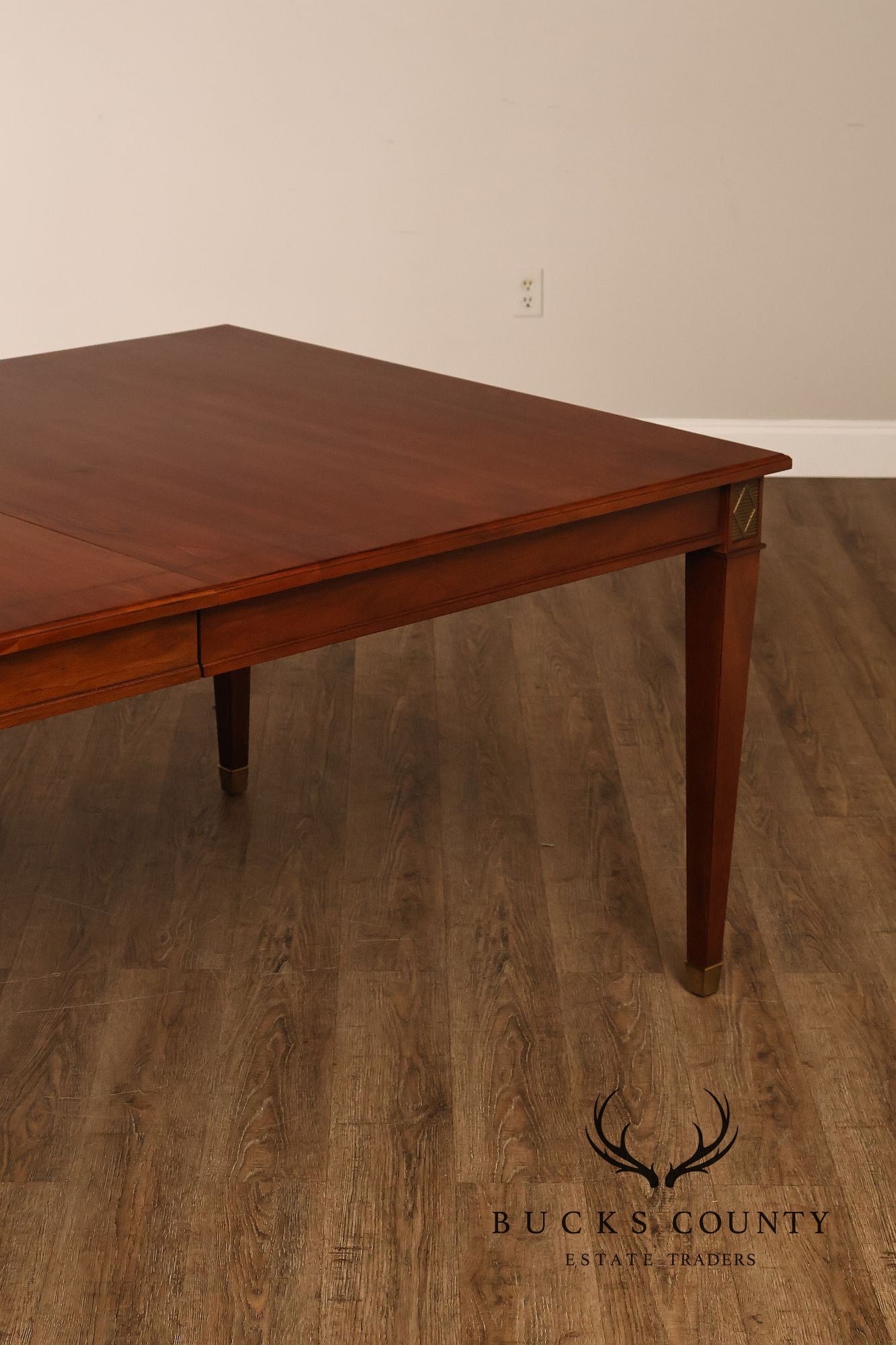 Stickley Directoire Style Cherry Dining Table With Two Leaves