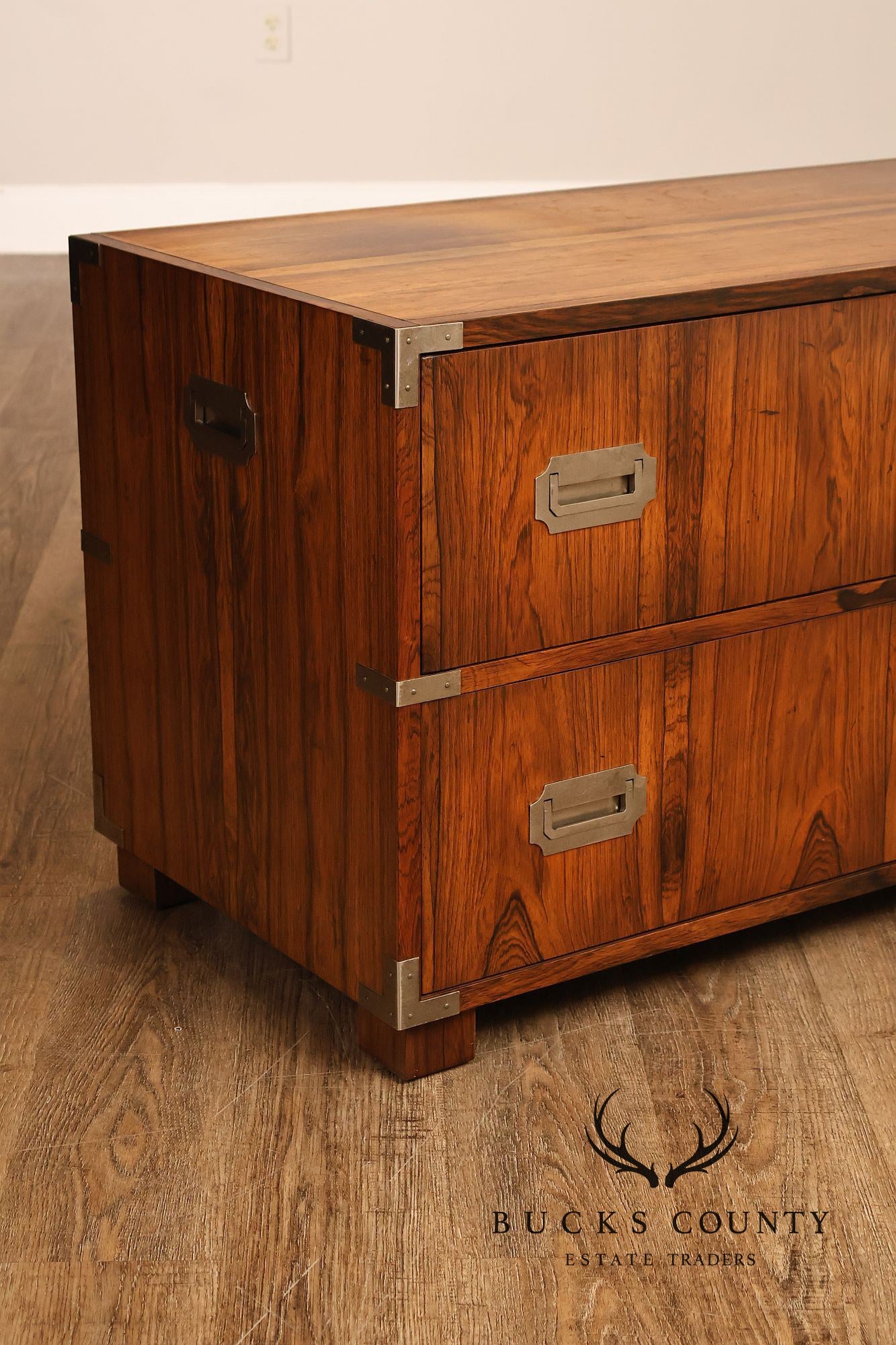 Baker Campaign Style Rosewood Low Chest