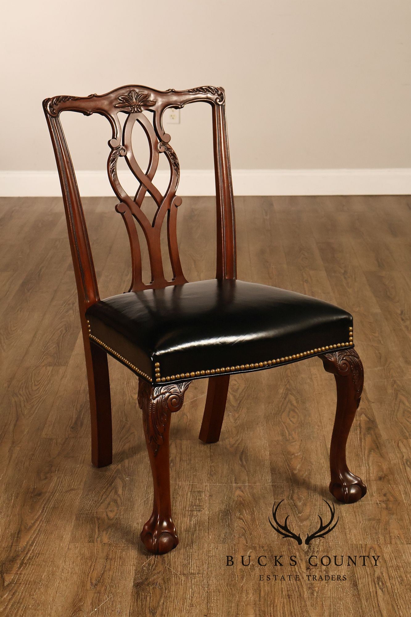 Kindel Chippendale Style Set of Six Mahogany Dining Chairs