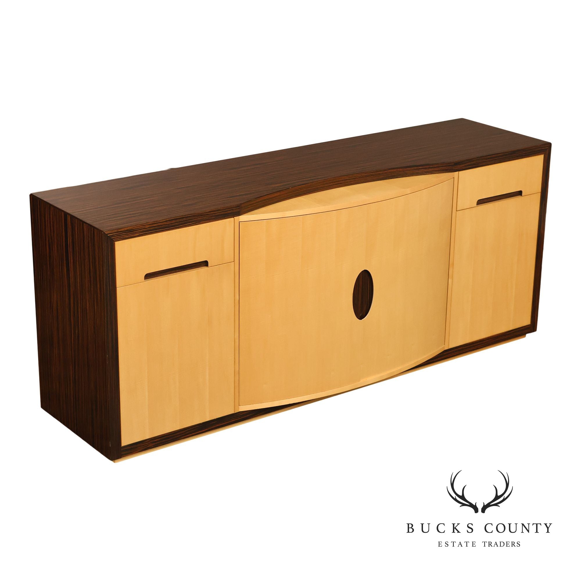 Giorgio Collection Italian Art Deco Style Mixed Wood Sideboard