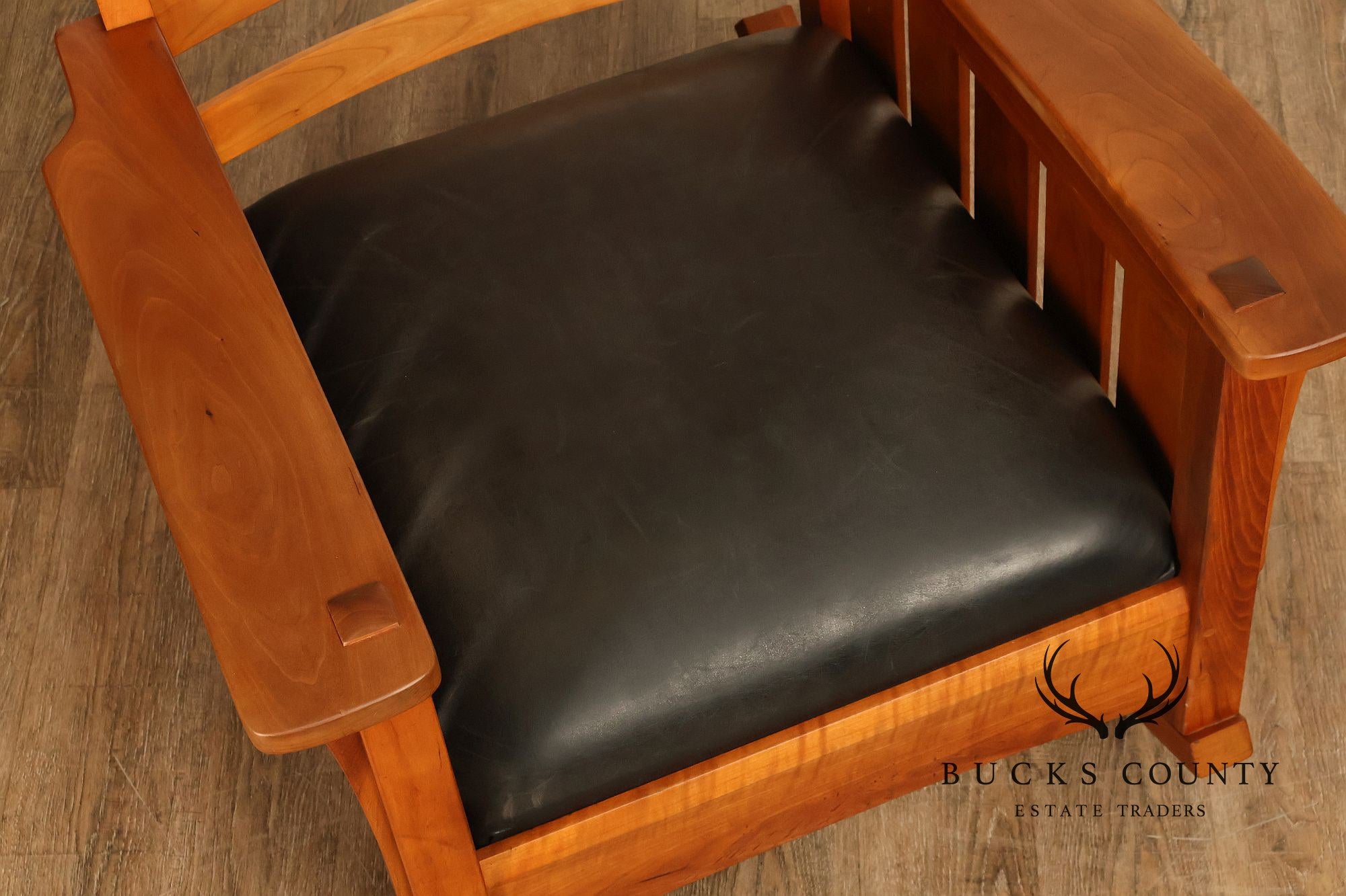 Stickley Mission Collection Cherry and Leather Rocker