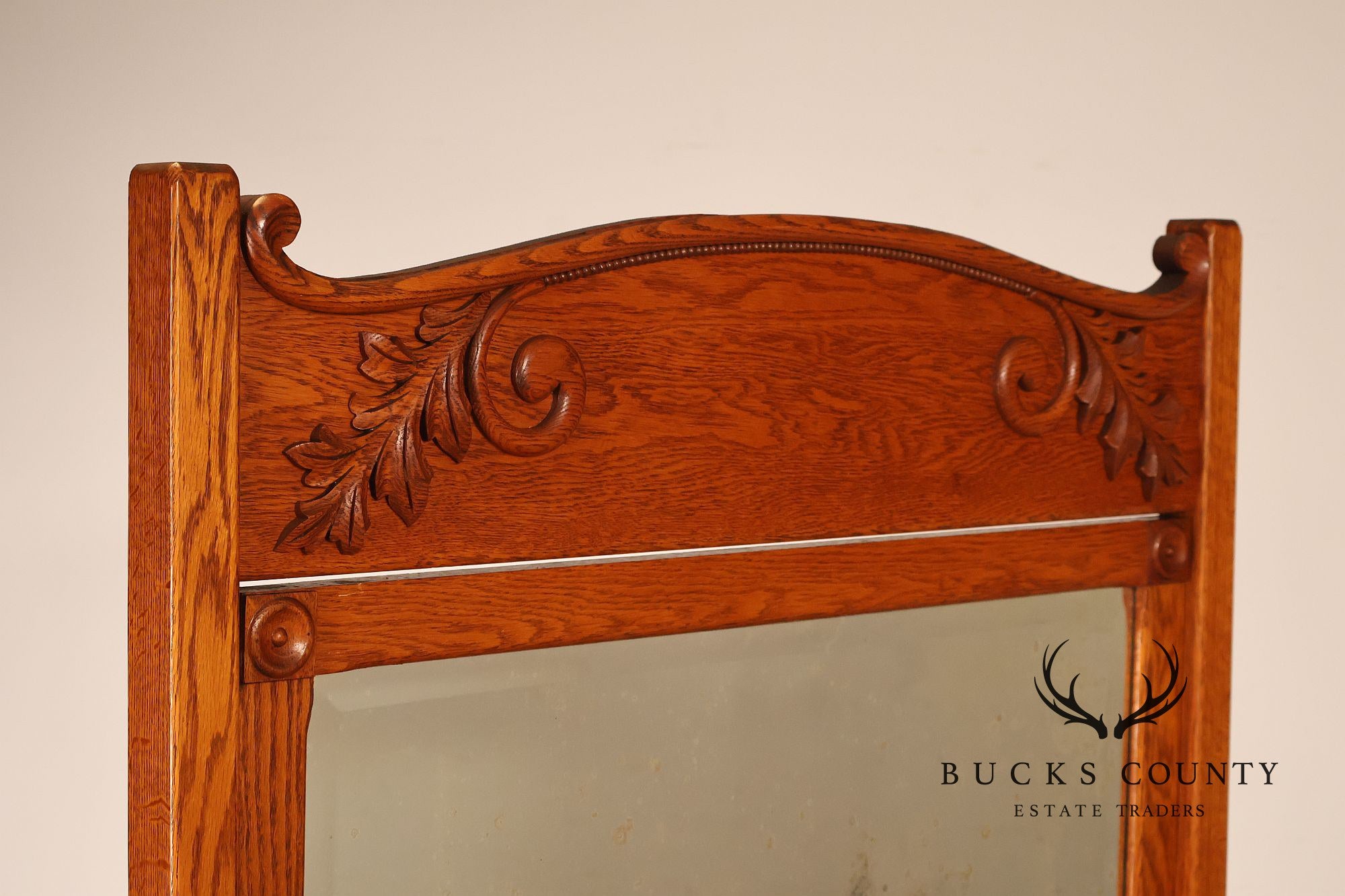 Paine Furniture Renaissance Revival Oak Dresser with Mirror