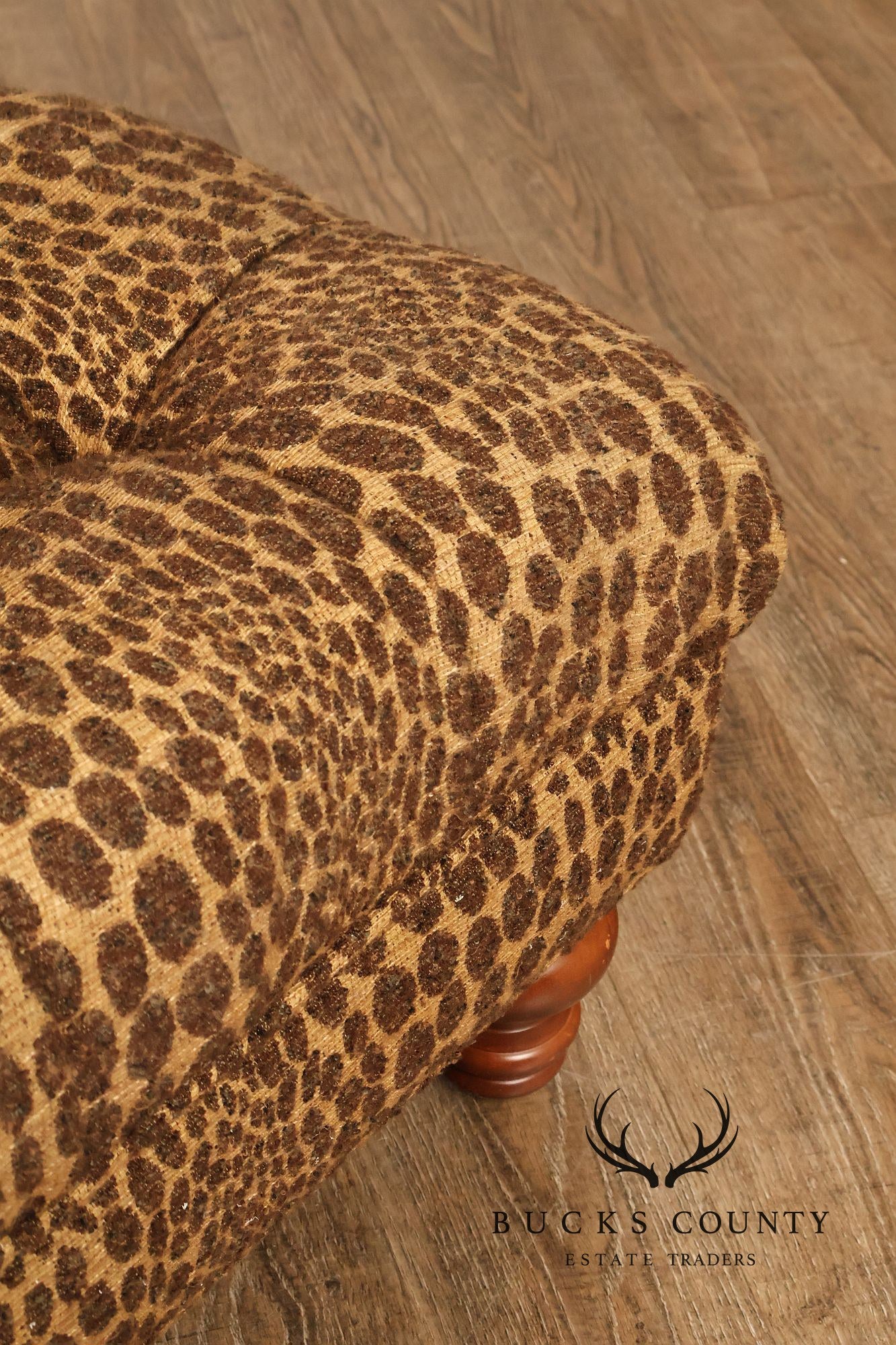 English Regency Style Large Tufted Ottoman