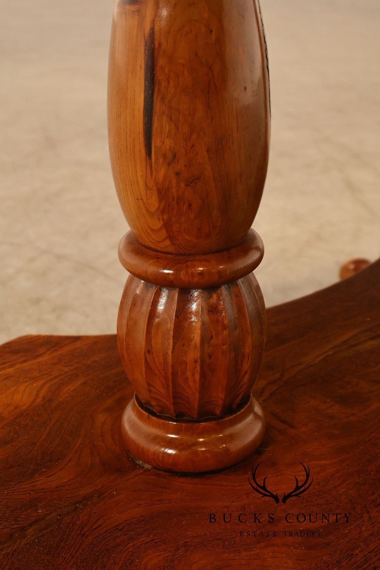 Antique Burlwood Biedermeier Drop Leaf Table
