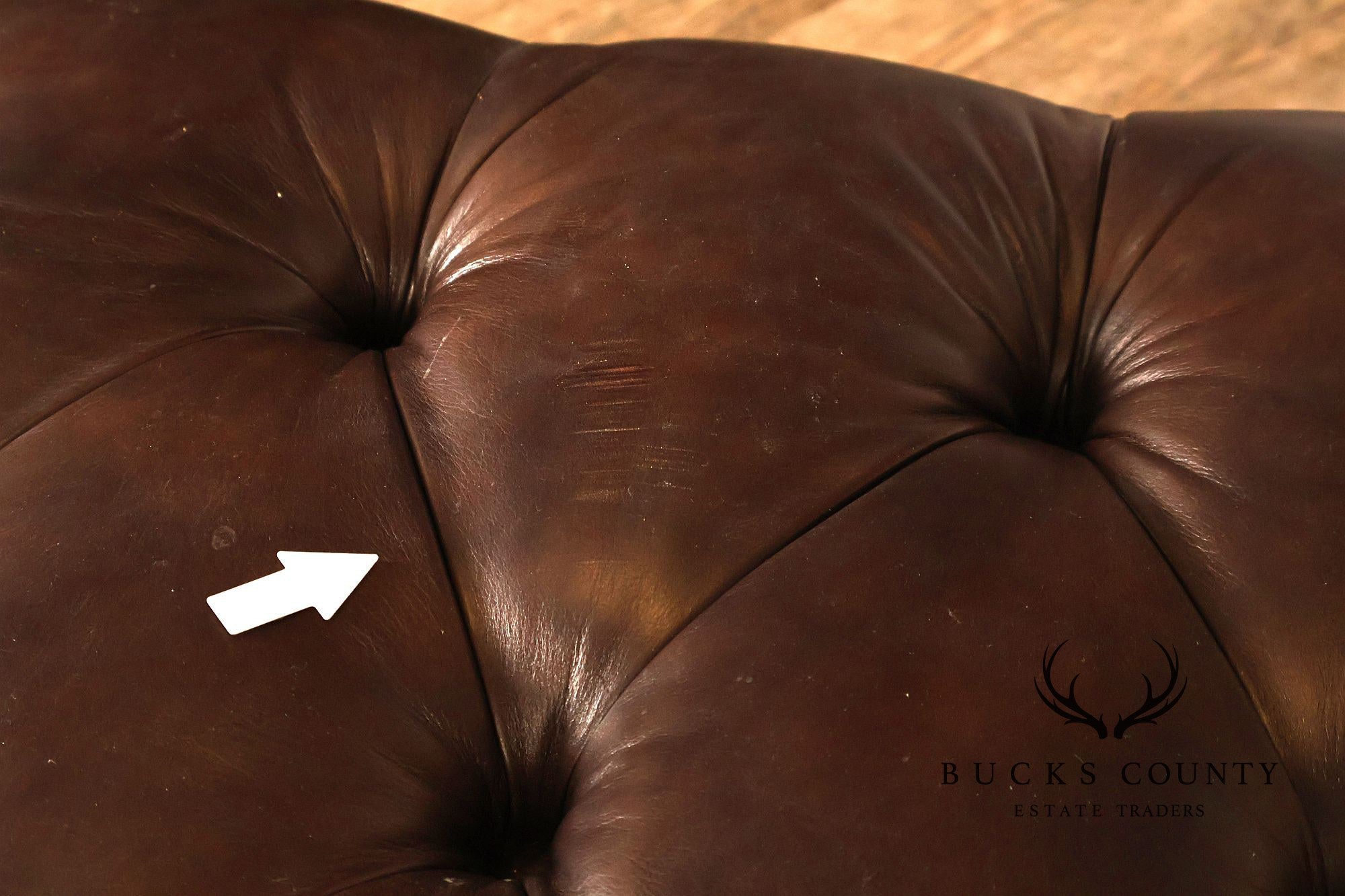 Hancock & Moore Tufted Leather 'Robinson' Cocktail Ottoman