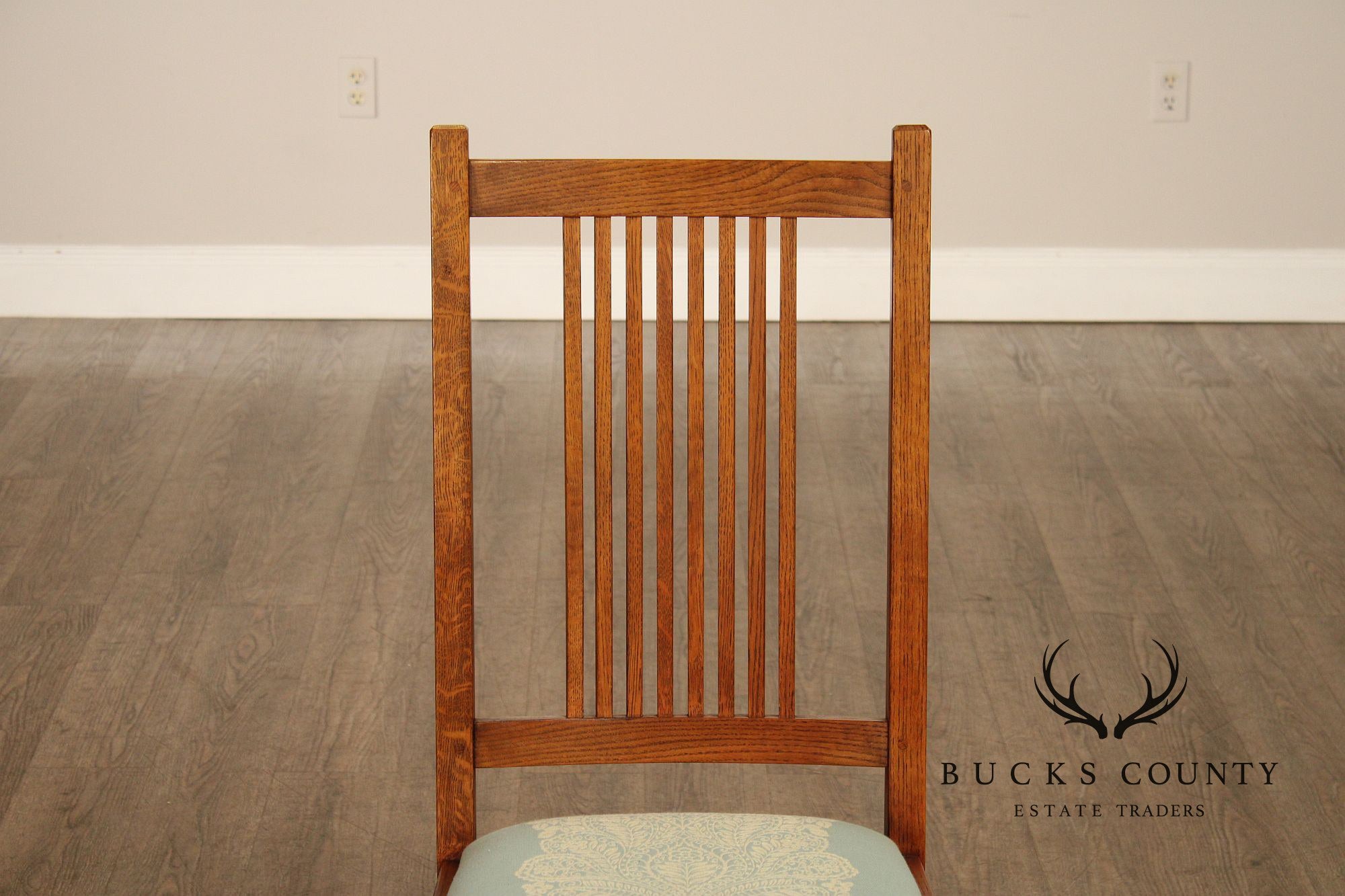 Stickley Mission Collection Set Of Eight Oak Dining Chairs