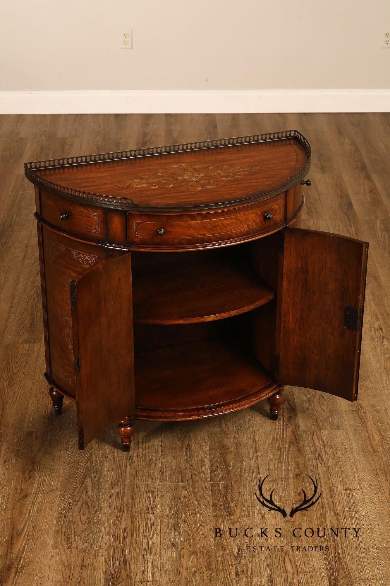 Theodore Alexander Demilune Console Cabinet
