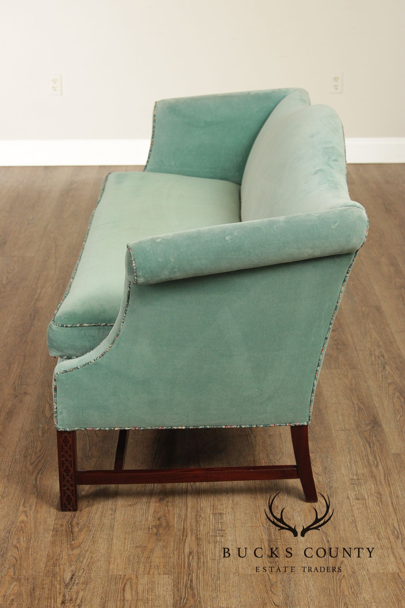 Chippendale Style Mahogany Camelback Sofa