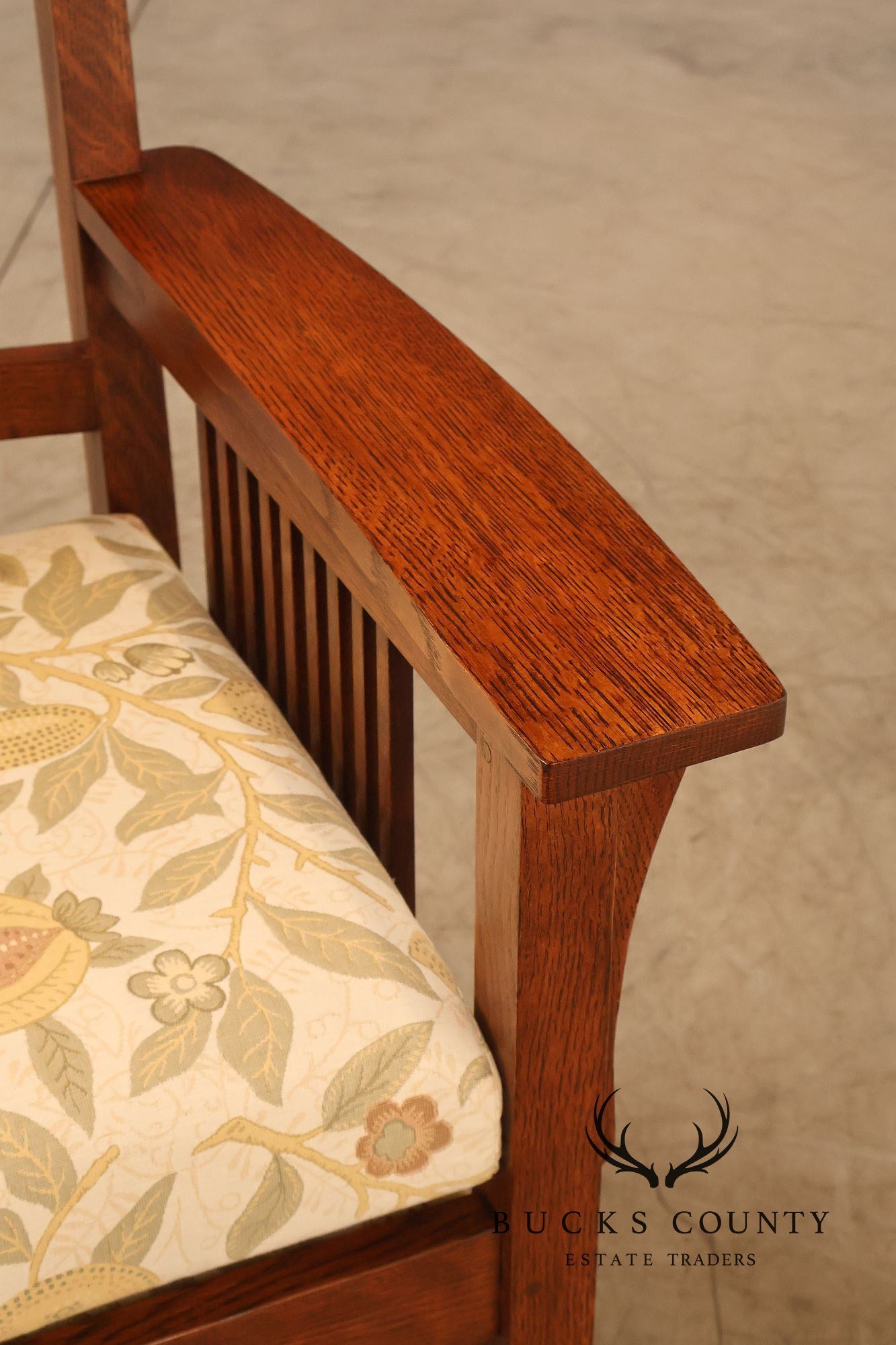 Stickley Mission Collection Oak Spindle Armchair