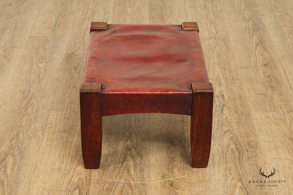 Antique Stickley Brothers Mission Oak Ottoman Model #324 1/2