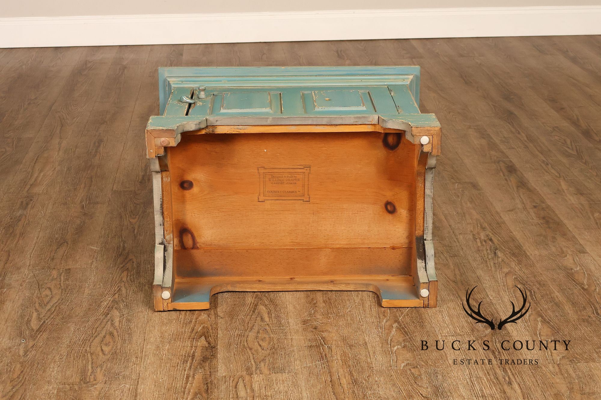 William Draper Distress Painted Side Cabinet