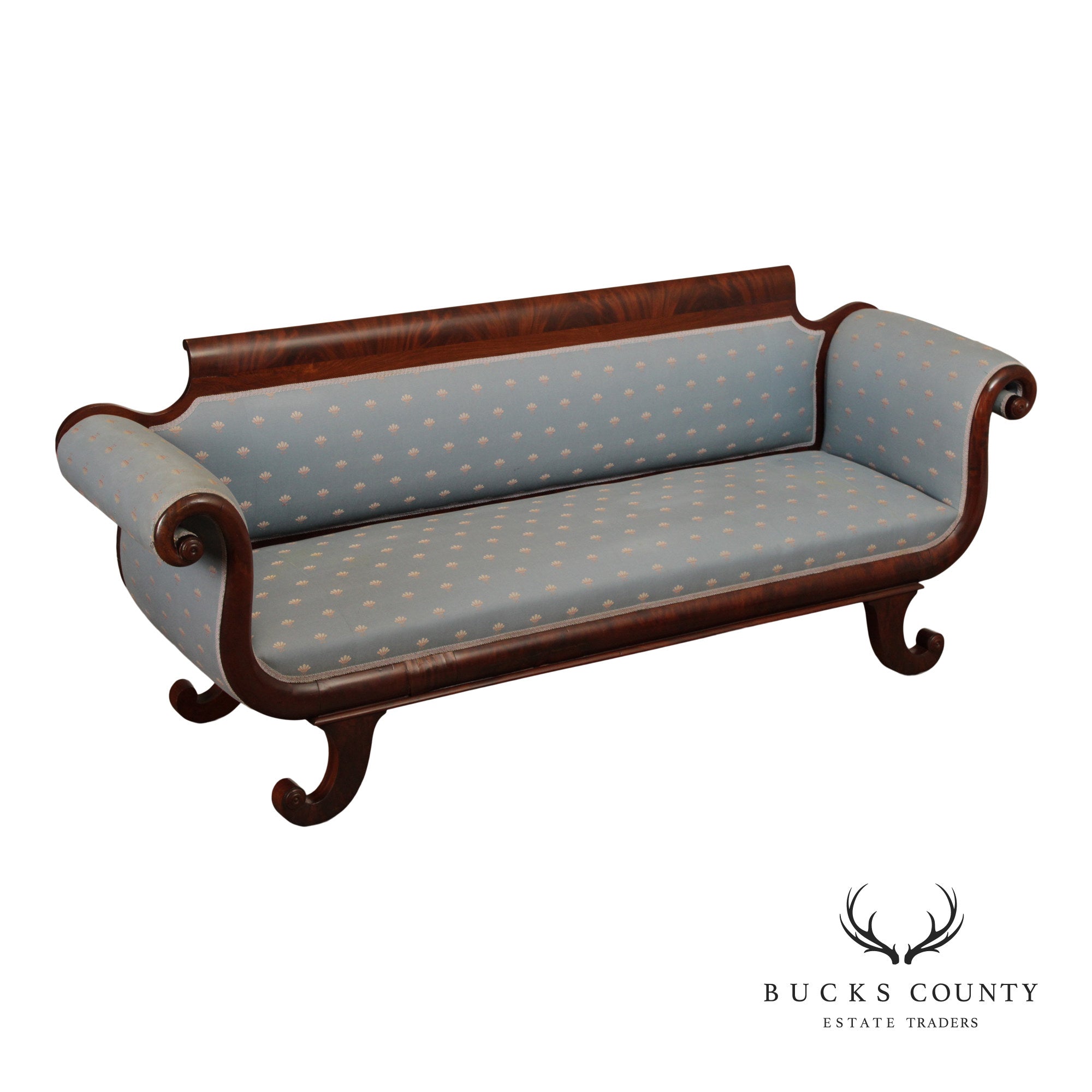 Antique American Empire Mahogany Sofa