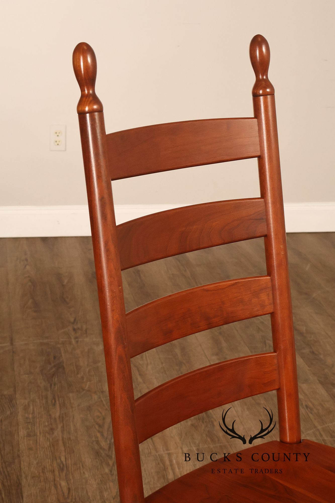 The Keystone Collection Set of Four Solid Cherry Ladder Back Dining Chairs