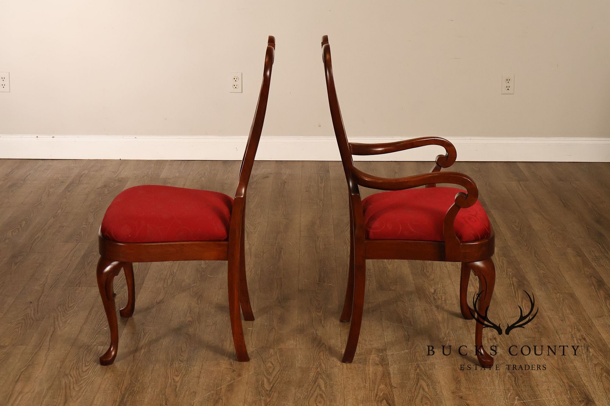 Pennsylvania House Set Of 10 Queen Anne Cherry Dining Chairs