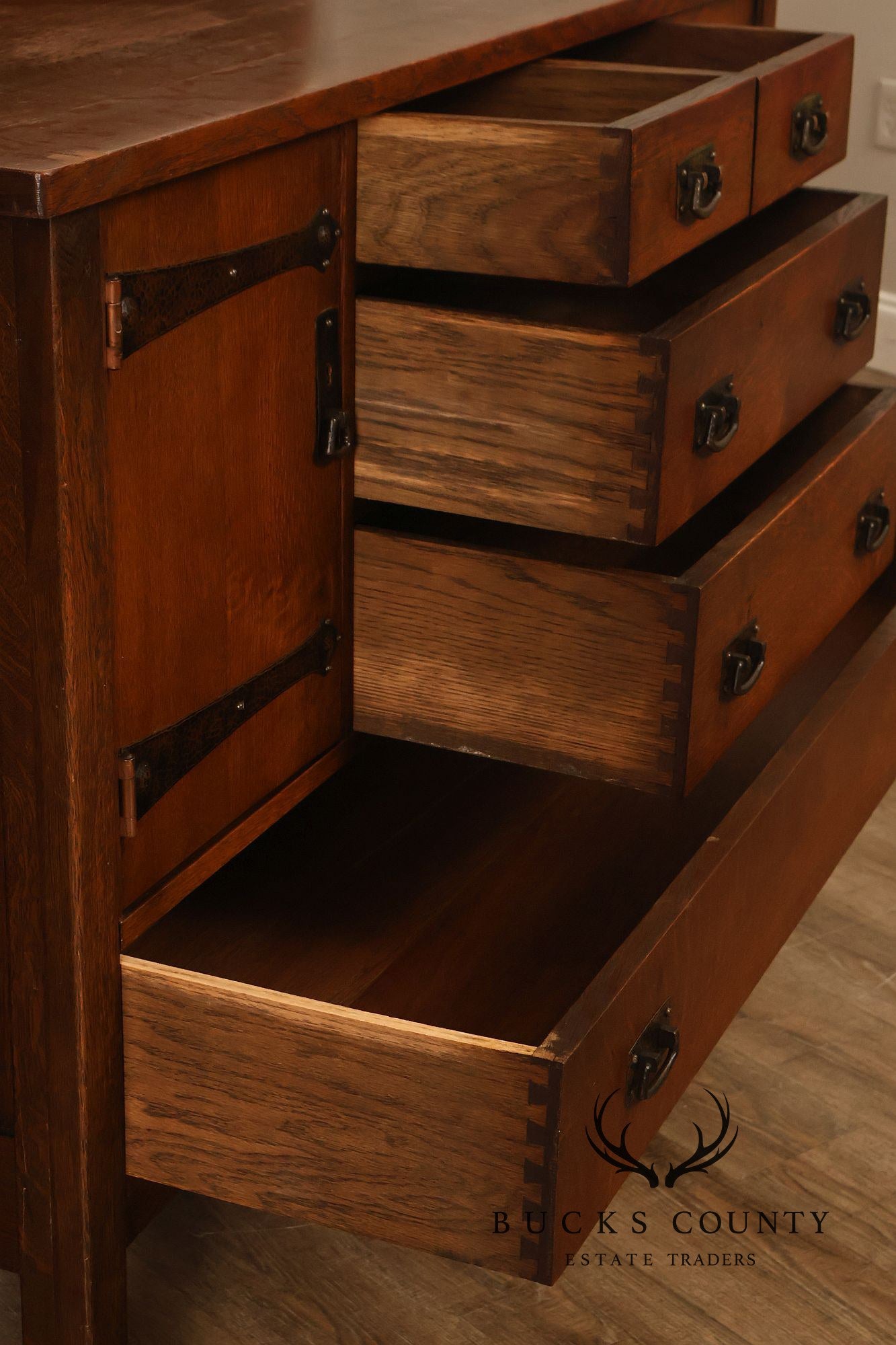 Antique L. & J.G. Stickley No. 735 Mission Oak Sideboard