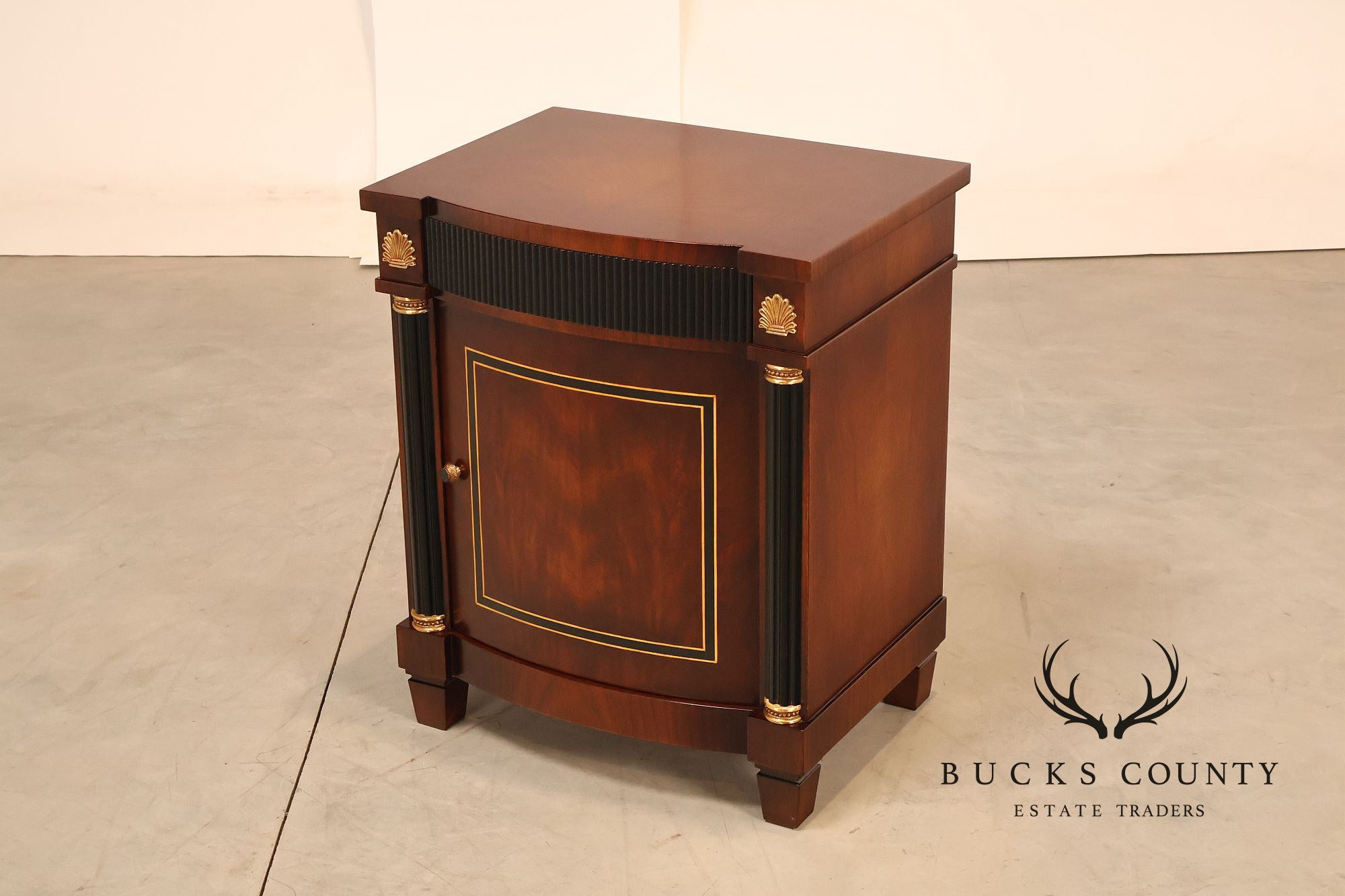 Mariner Luxury Furniture Empire Style Pair Of Mahogany Nightstands