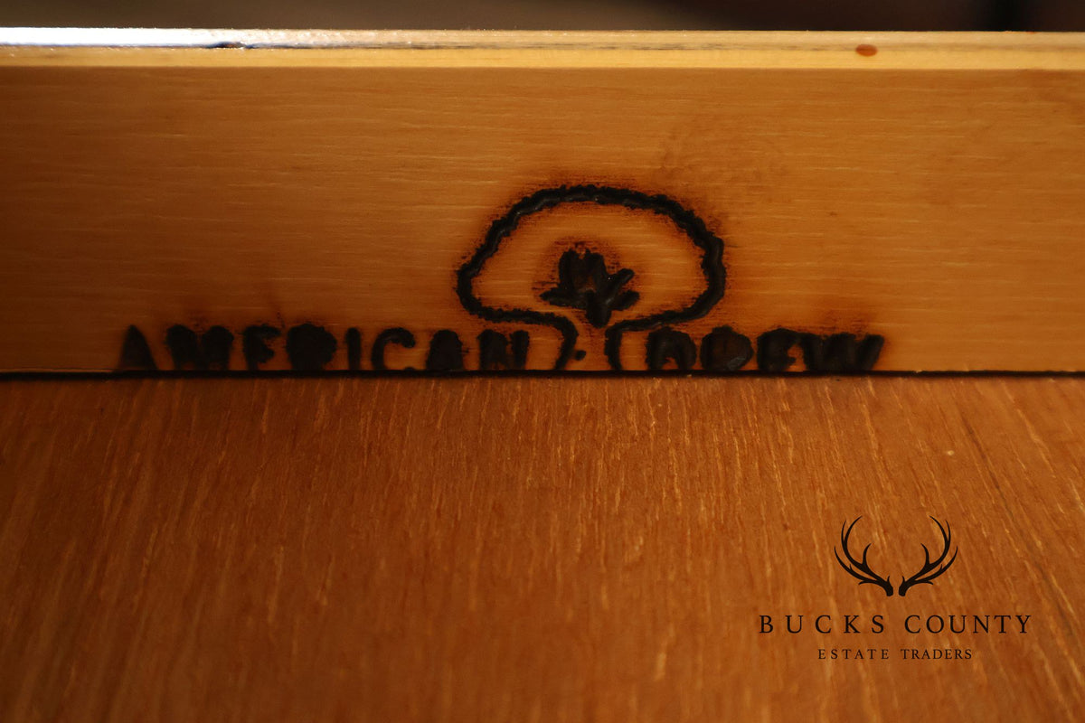 American Drew Solid Cherry Queen Anne Style Silverware Chest
