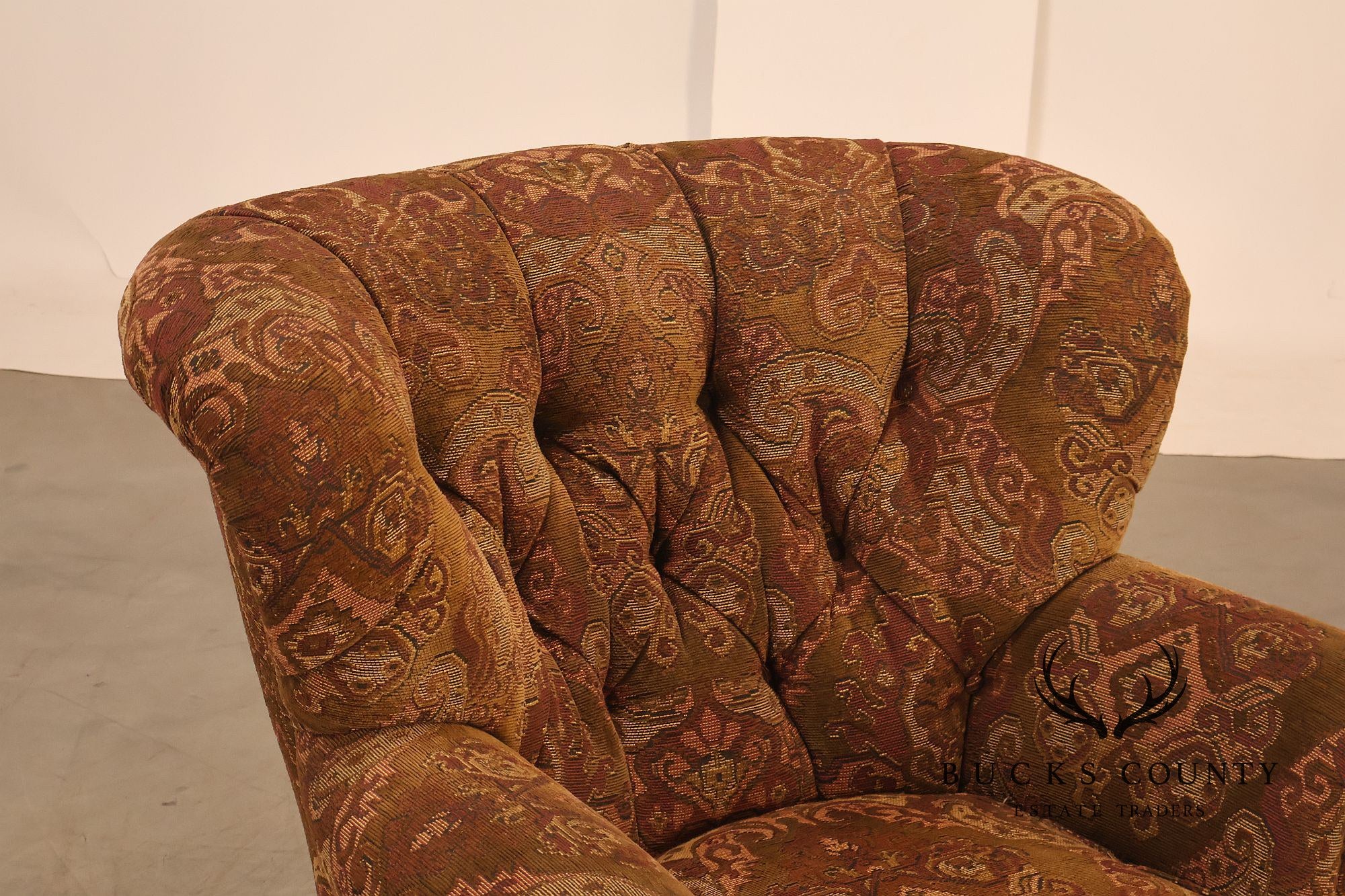 Lillian August Collection Oversized Paisley Upholstered Armchair