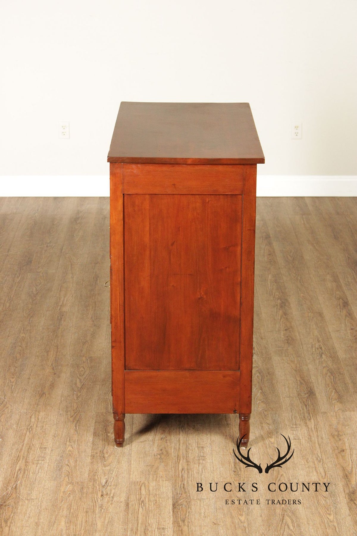 Antique Sheraton Style Poplar Four-Drawer Chest Of Drawers