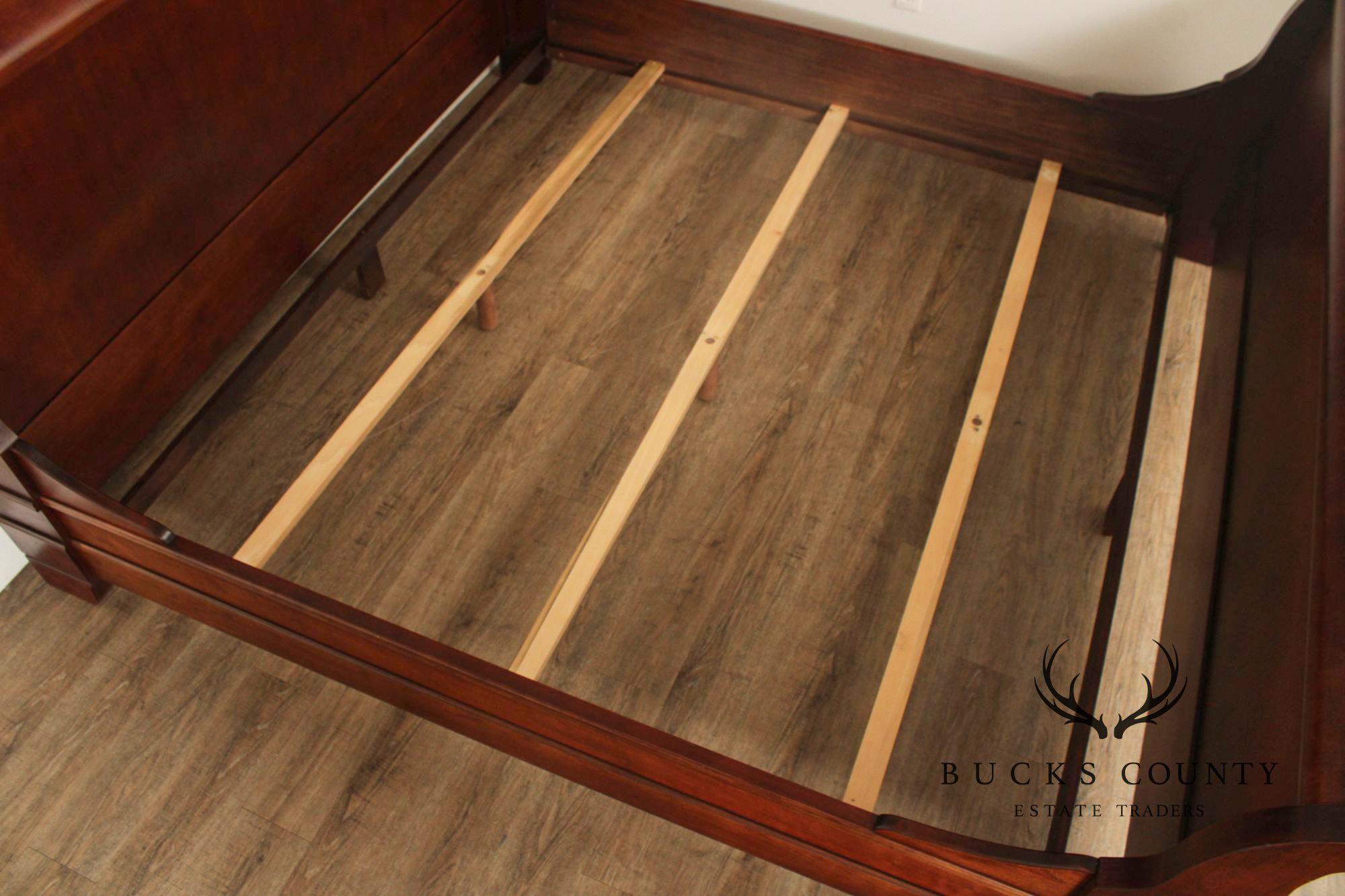 Louis Philippe Style Cherry King Sleigh Bed